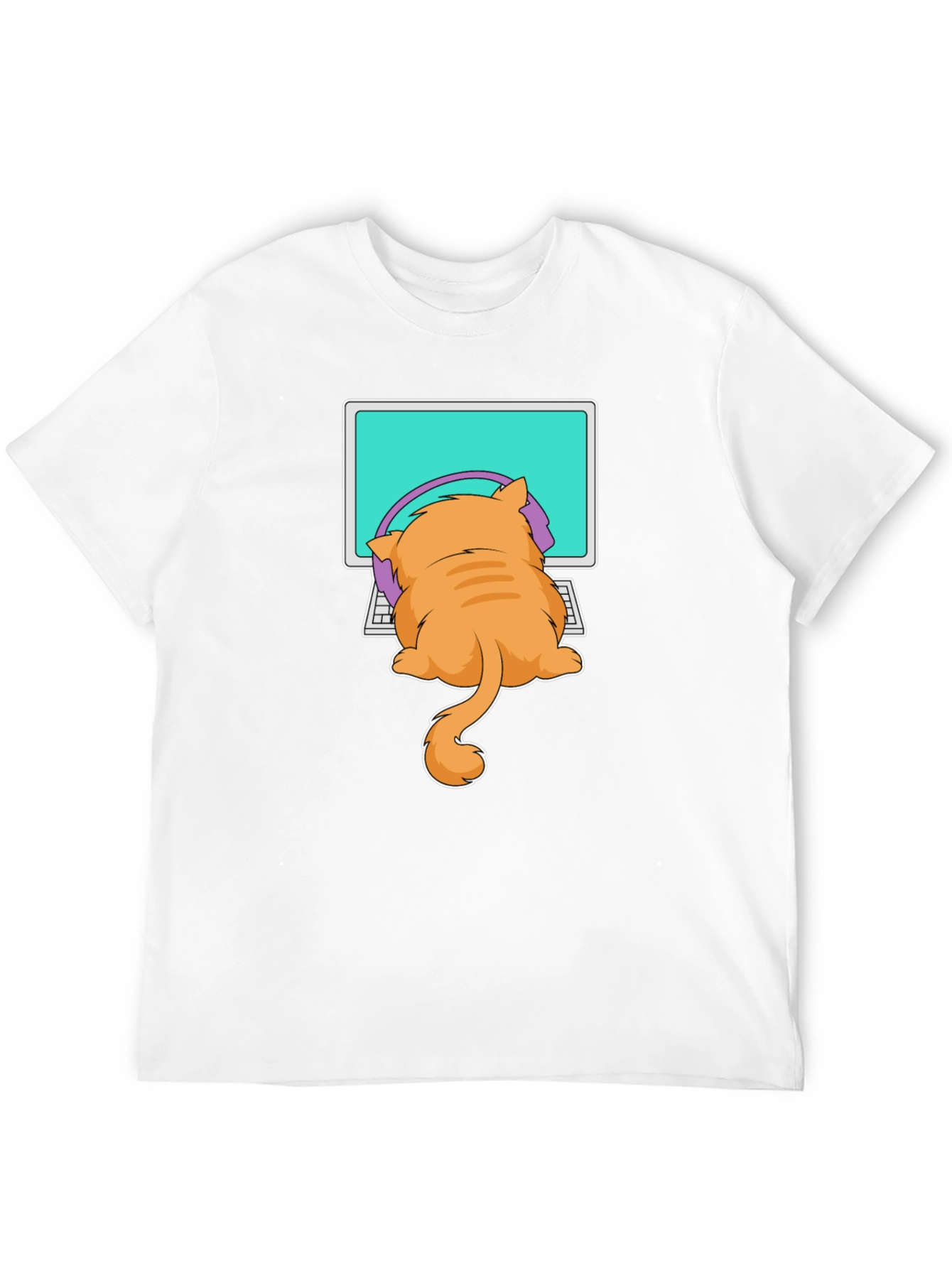 Black Cat Gamer T-Shirt - Funny Kitten Computer Tee view 12