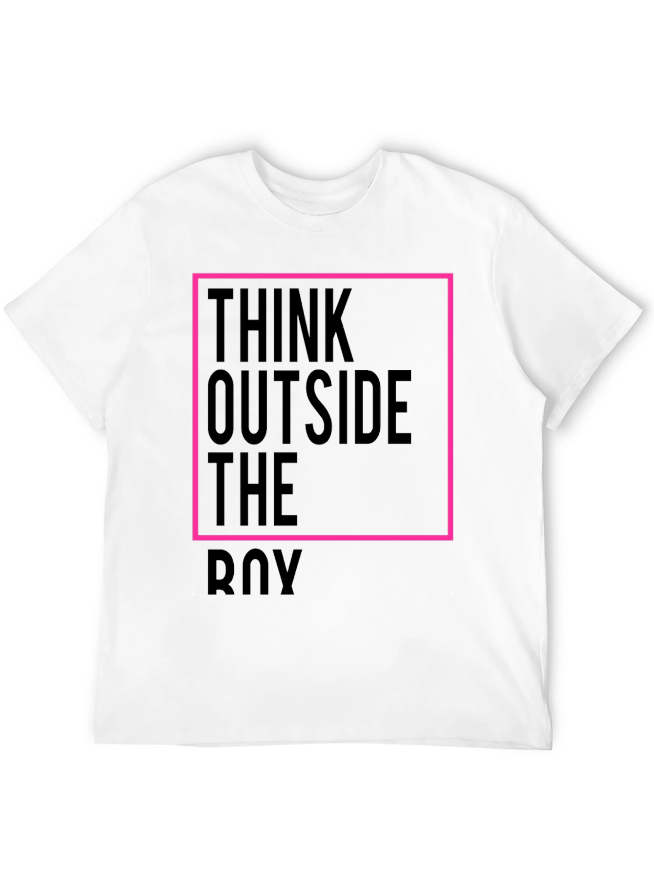 Black Think Outside the Box Black Graphic Tee view 12