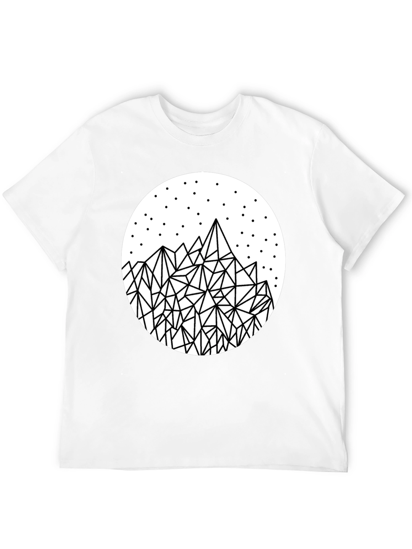 Black Geometric Mountainscape Tee view 12
