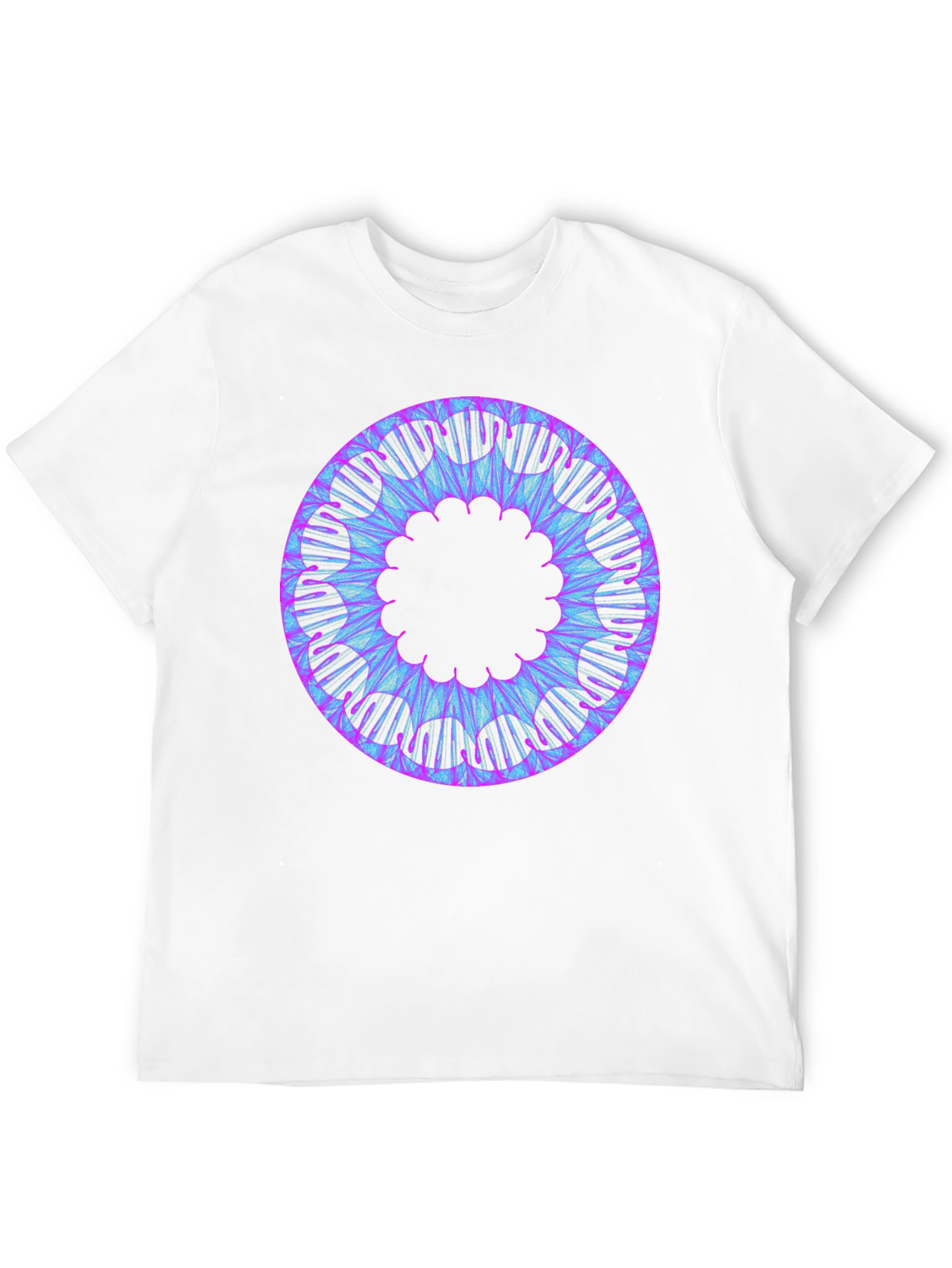 Abstract Circular Graphic Tee - Black Cotton Blend - 12