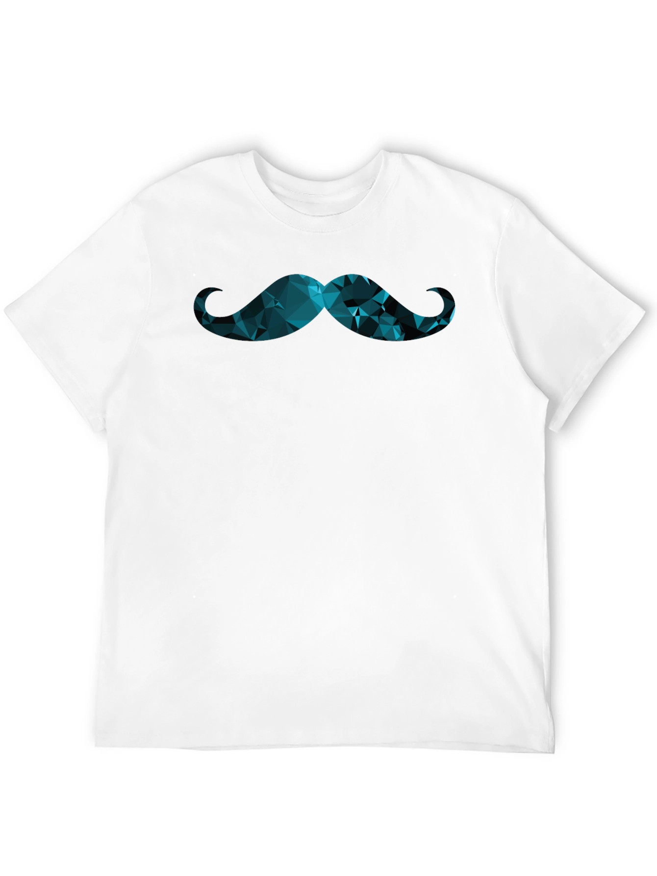Black Geometric Mustache Graphic Tee view 12