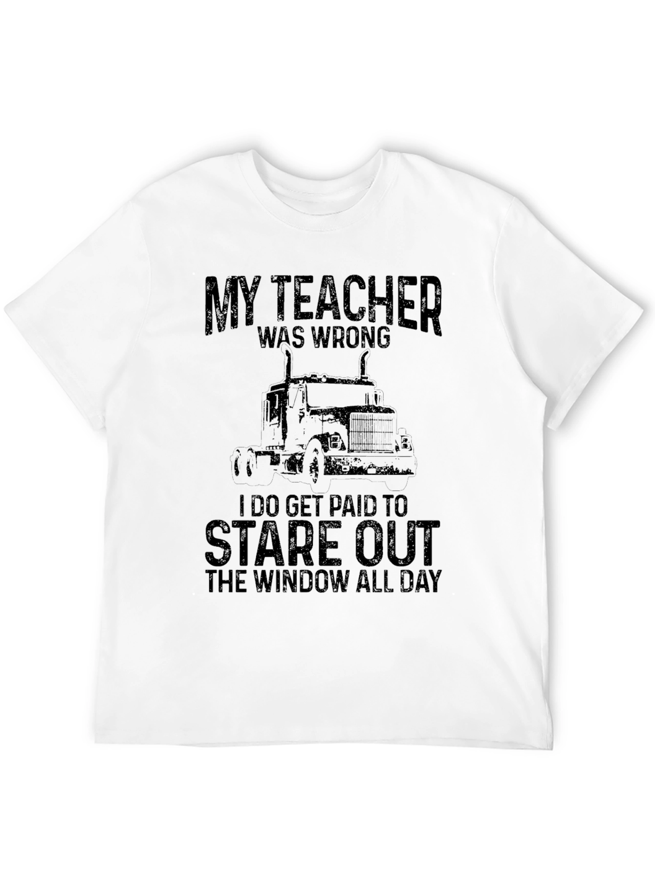 Black Trucker T-Shirt - My Teacher Was Wrong view 12