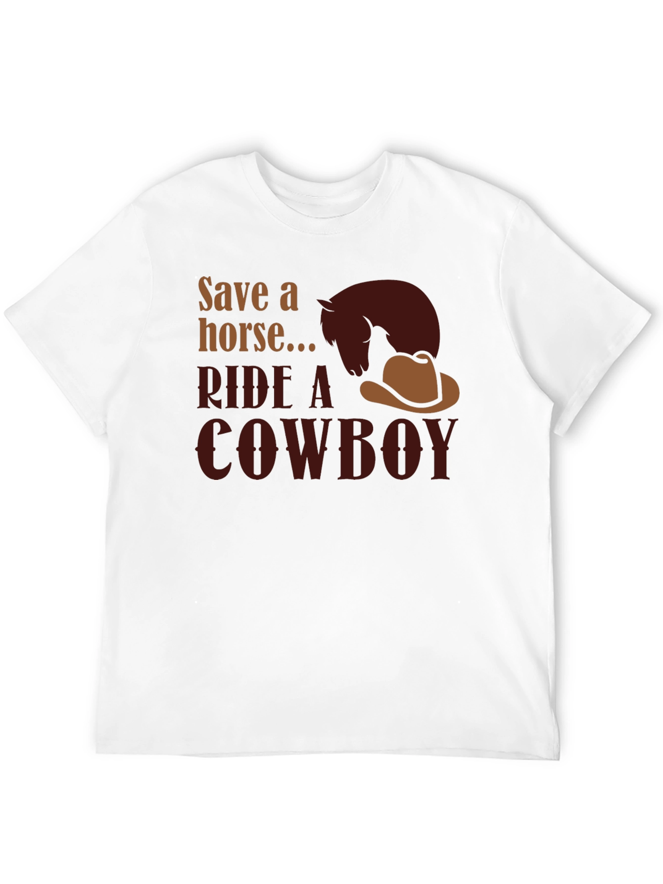 Black Save a Horse Ride a Cowboy Graphic Tee view 12