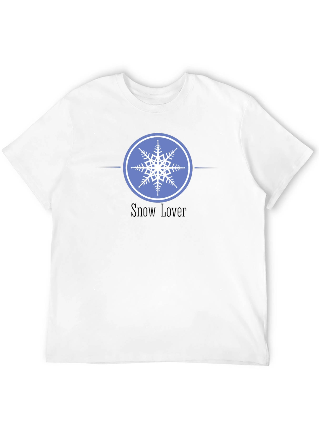 Black Snow Lover Graphic Tee - Winter Snowflake Design view 12