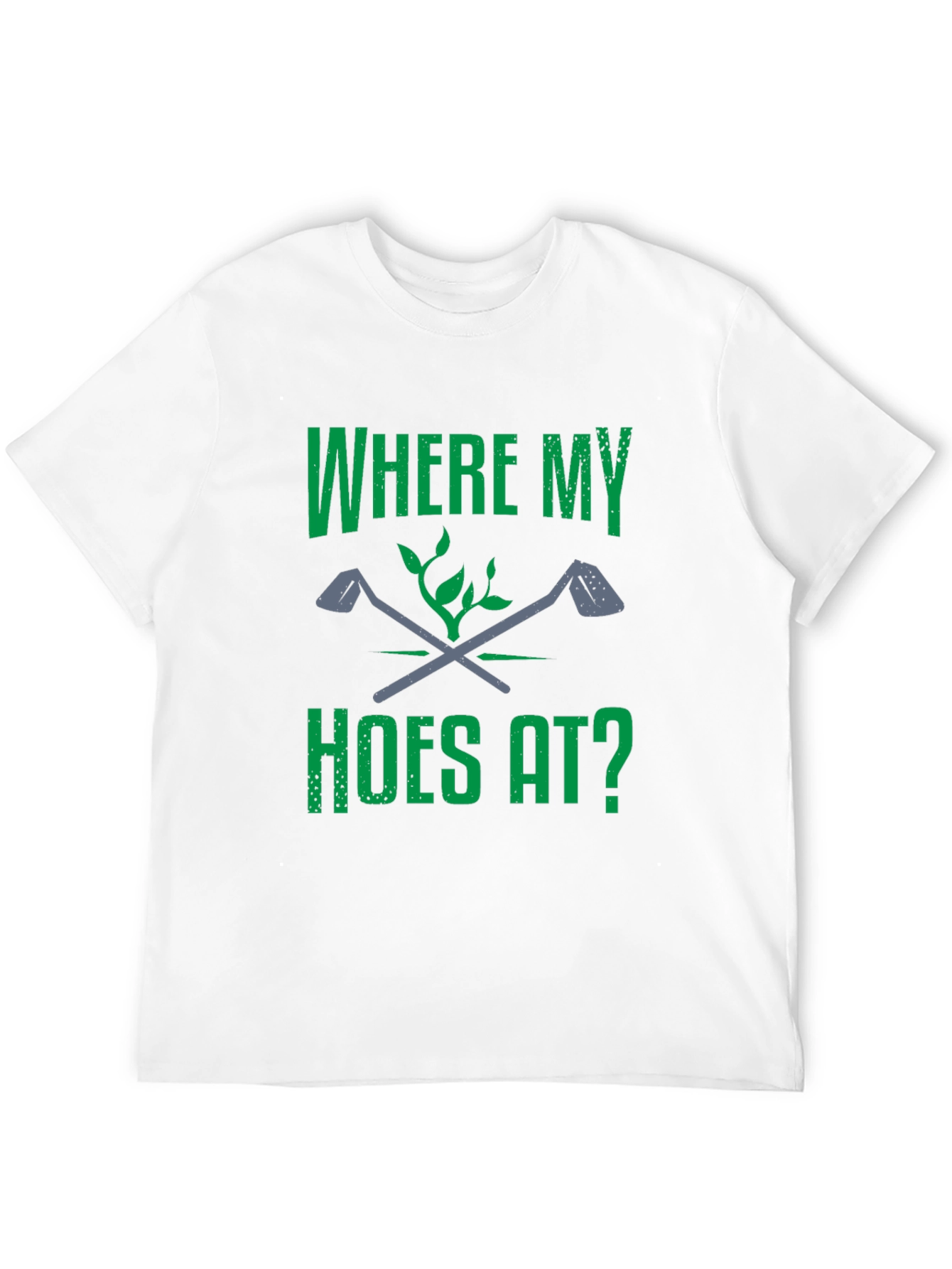 Black Where My Hoes At? Golf T-Shirt - Funny Golfing Tee view 12