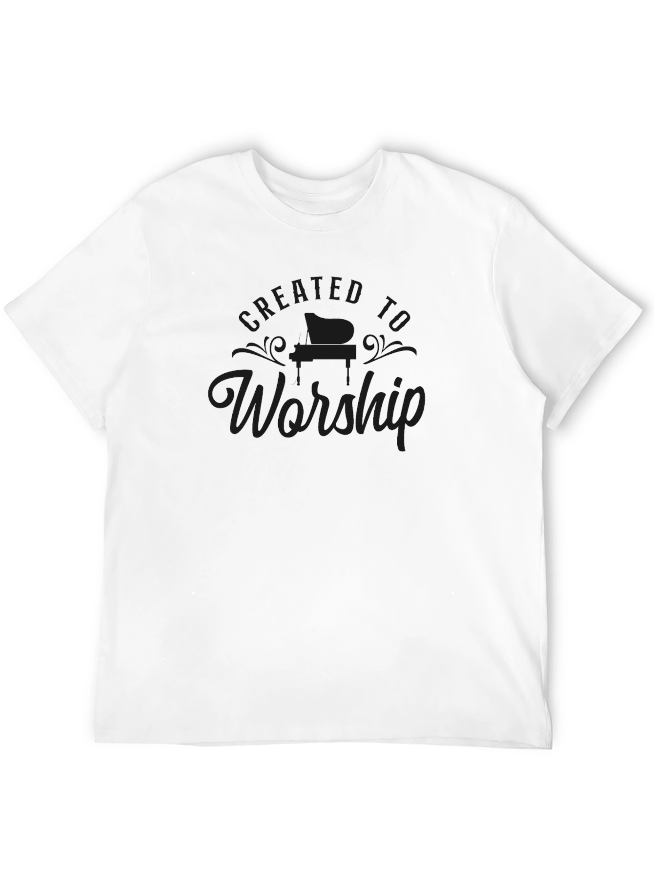 Black Created to Worship Black Graphic Tee view 12