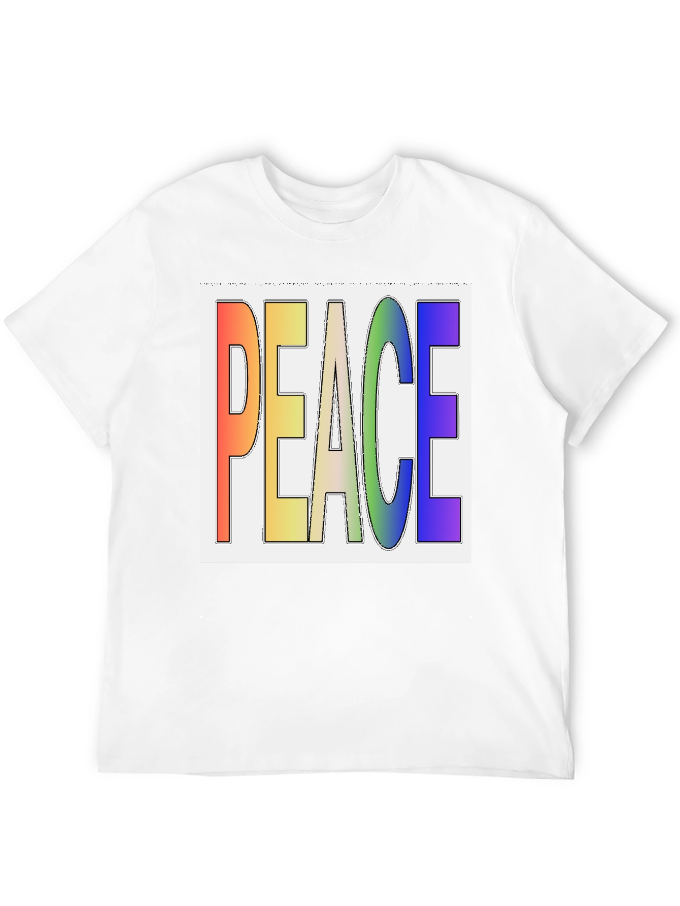 Black Peace Rainbow T-Shirt - Stylish Graphic Tee view 12