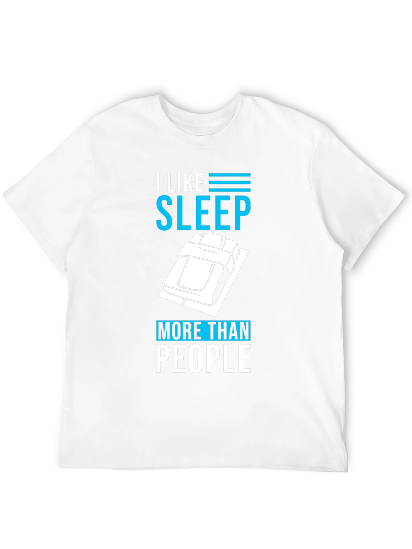 Black I Like Sleep More Than People T-Shirt view 12