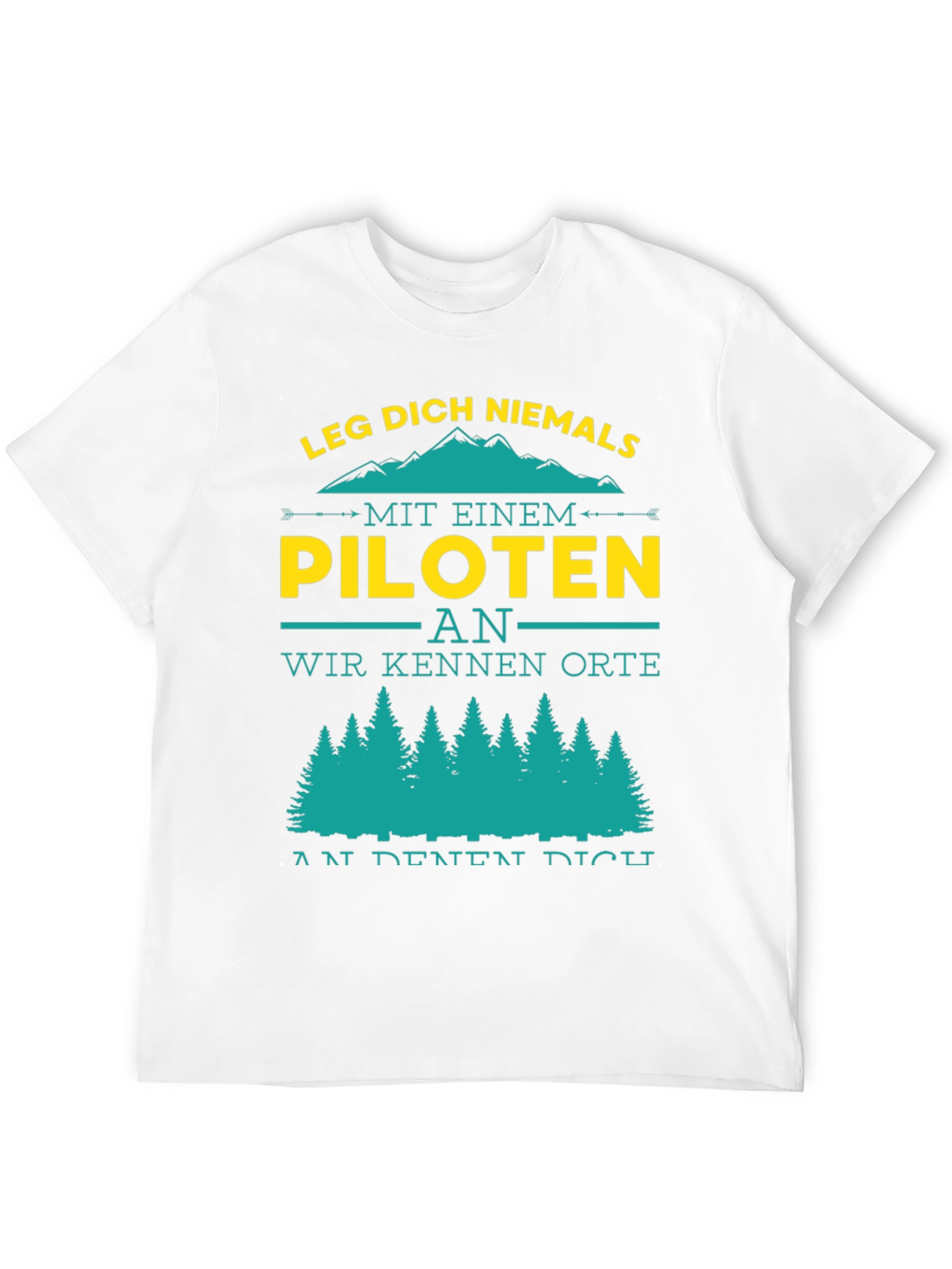 Black Pilot T-Shirt: Leg Dich Niemals An view 12