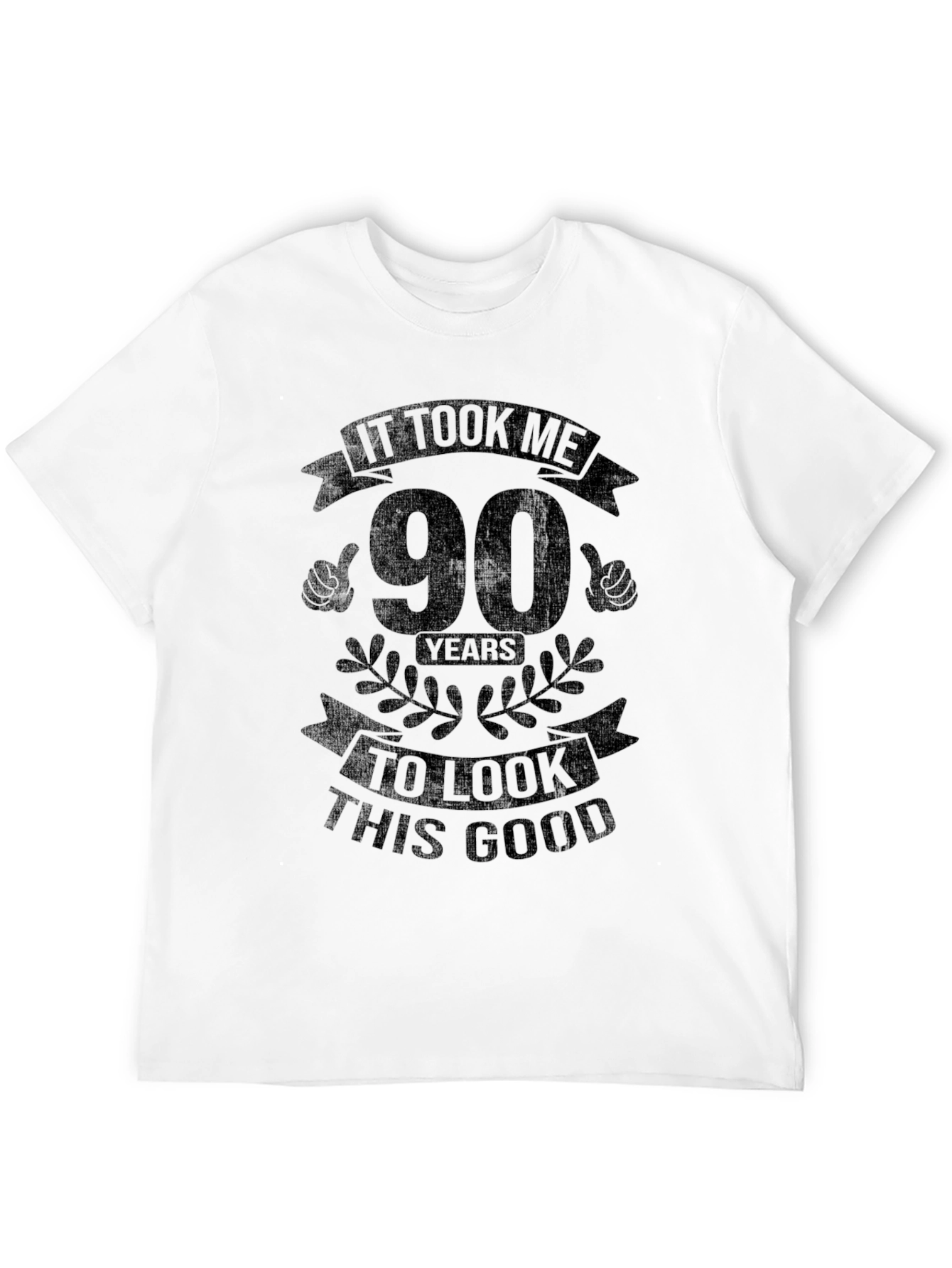 Black 90 Years to Look This Good Black T-Shirt view 12