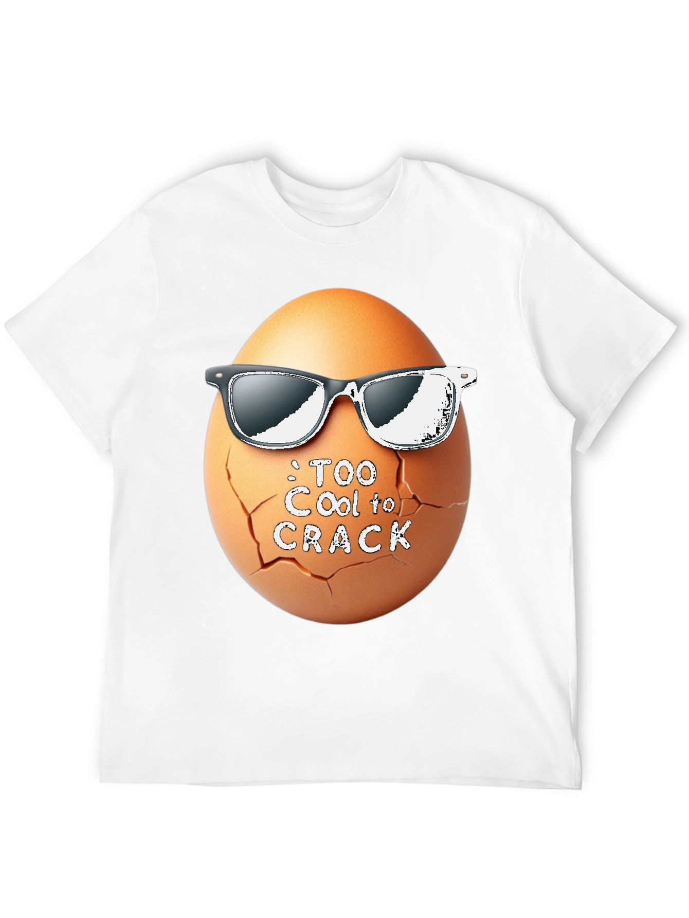 Black Too Cool To Crack T-Shirt Funny Egg with Shades view 12