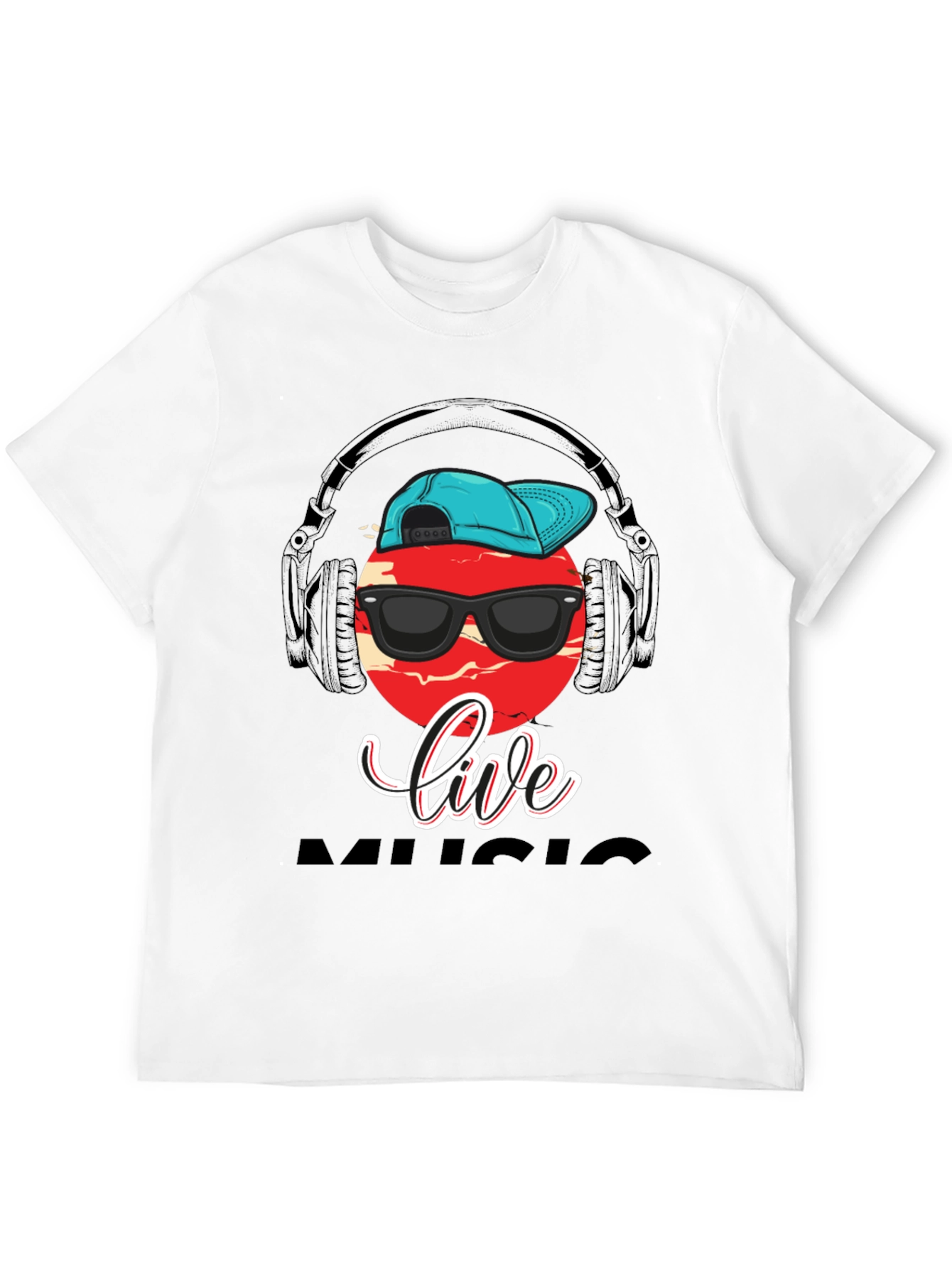 Black Live Music Graphic Print T-Shirt view 12