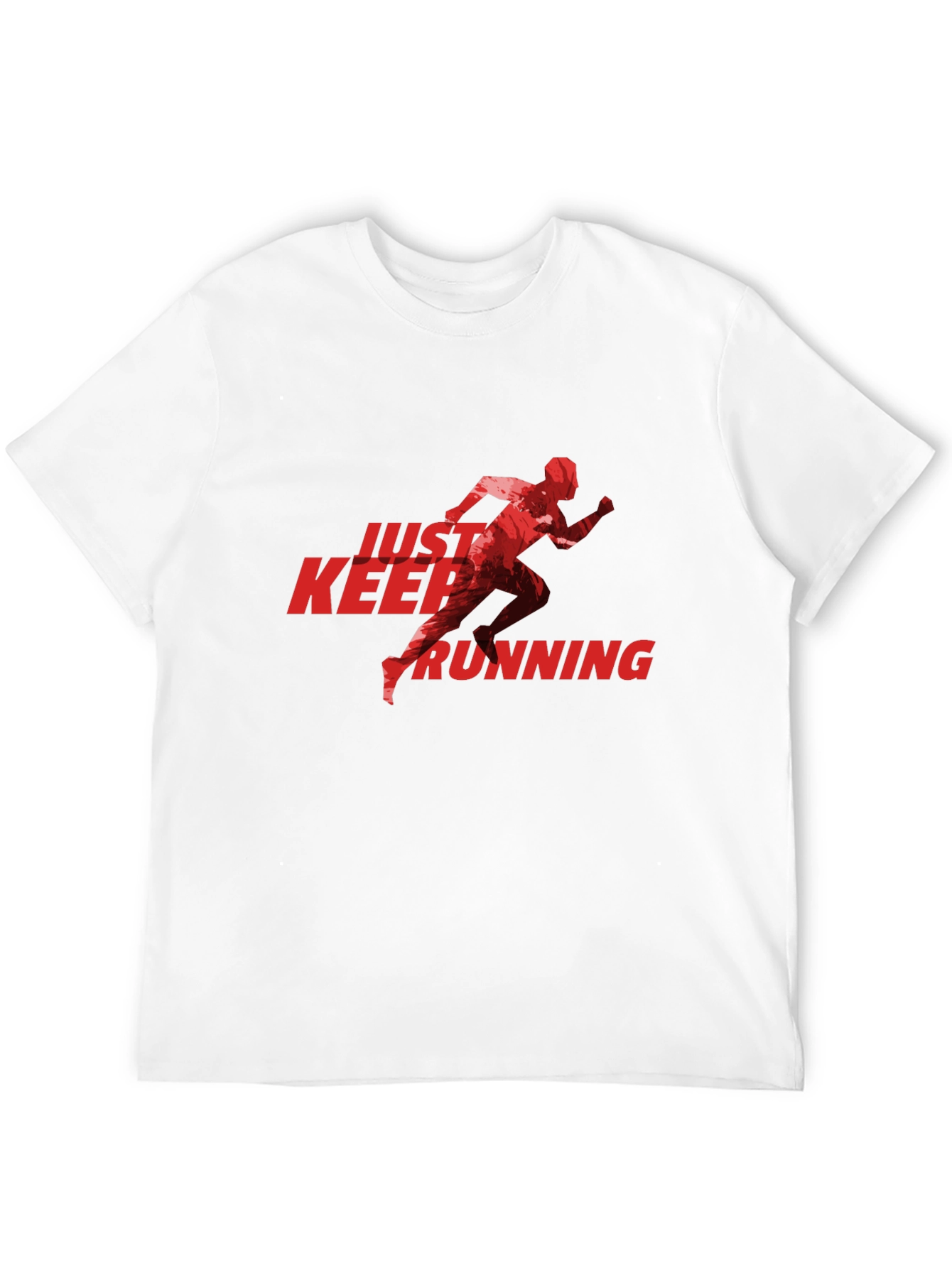 Black Just Keep Running Graphic Tee - Black view 12