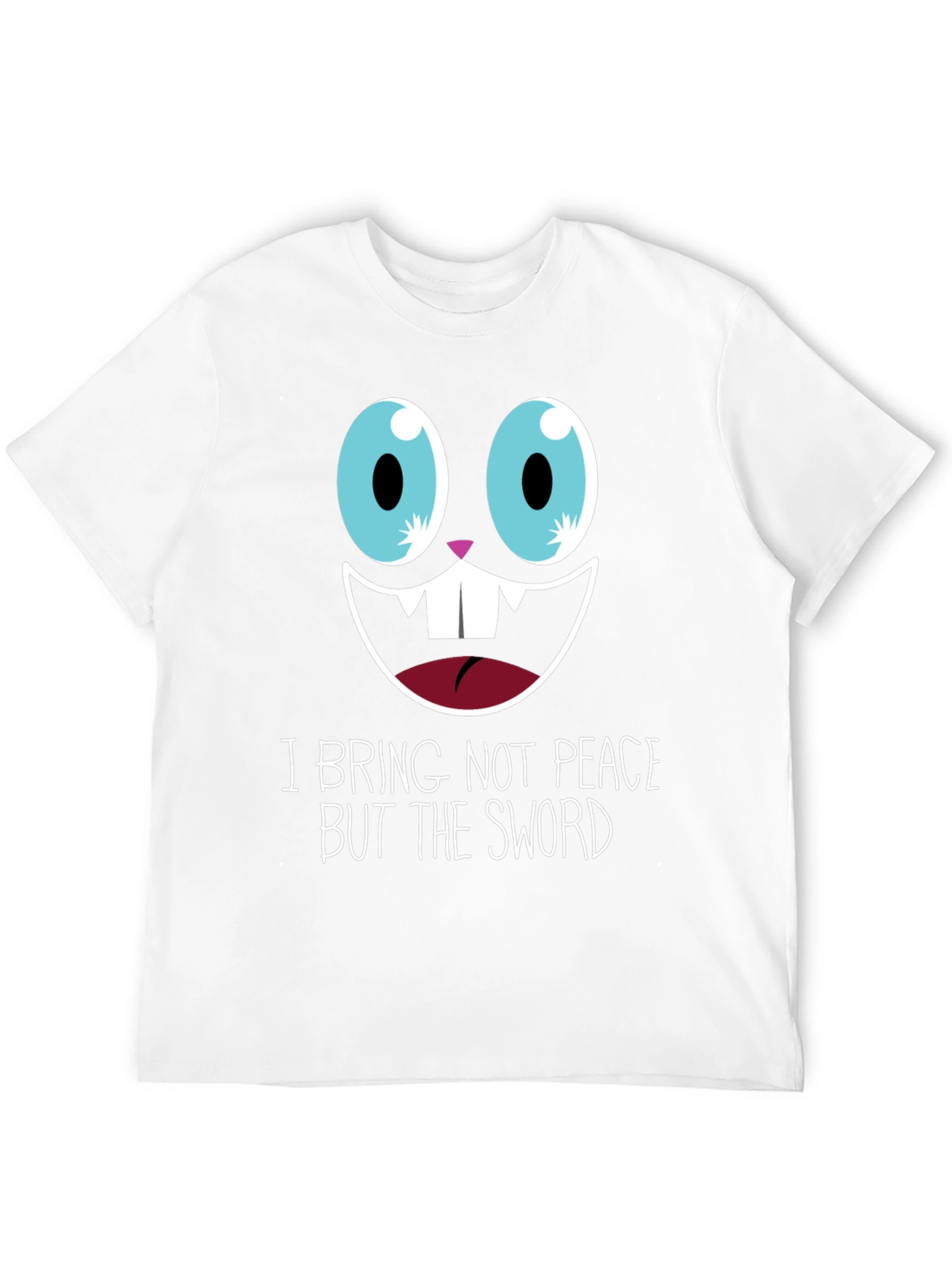 Black Funny Graphic Tee - "I Bring Not Peace But The Sword" view 12