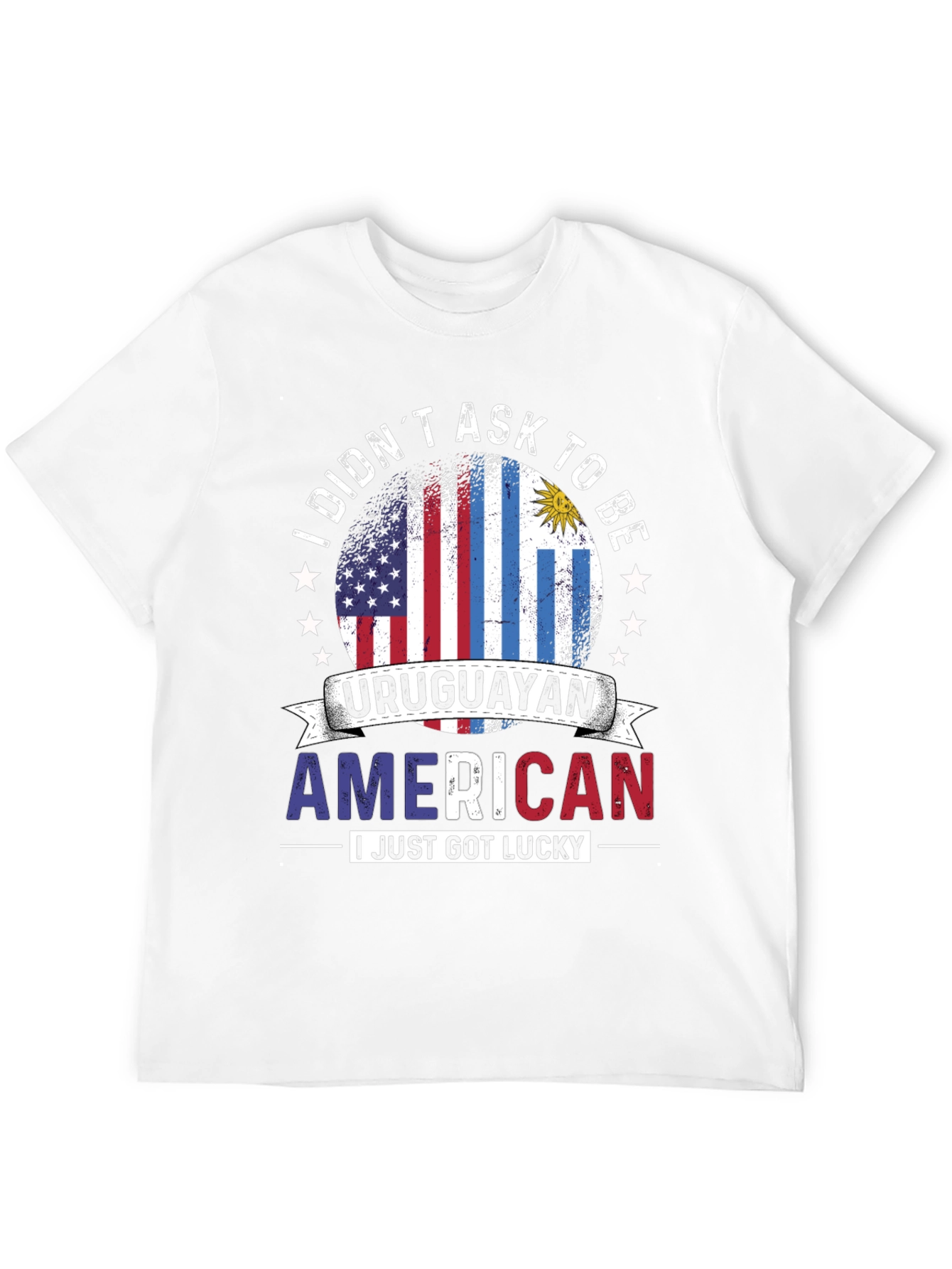 Black Uruguayan American Pride T-Shirt view 12