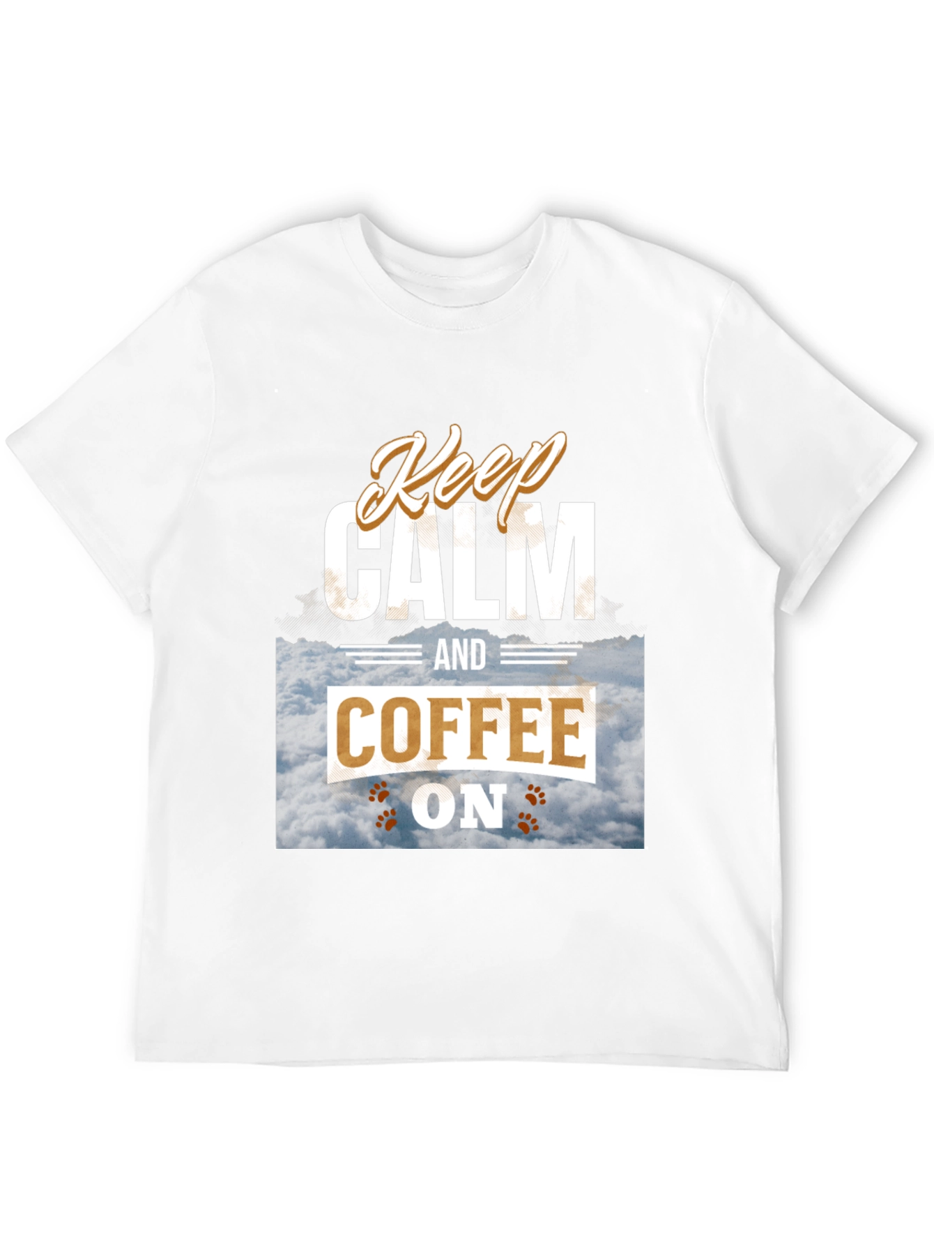 Black Keep Calm and Coffee On Graphic Tee view 12