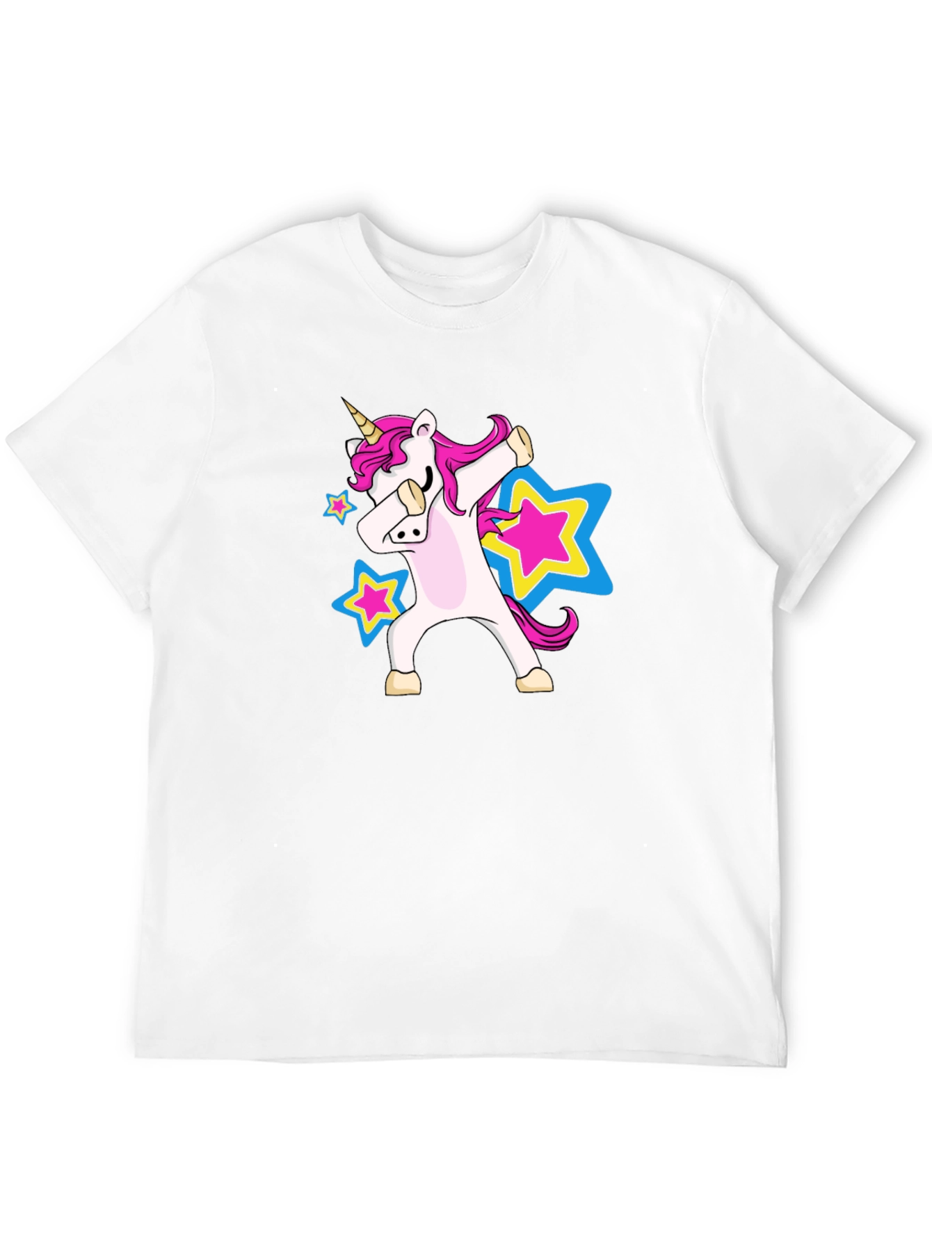 Black Dabbing Unicorn Star Black T-Shirt view 12