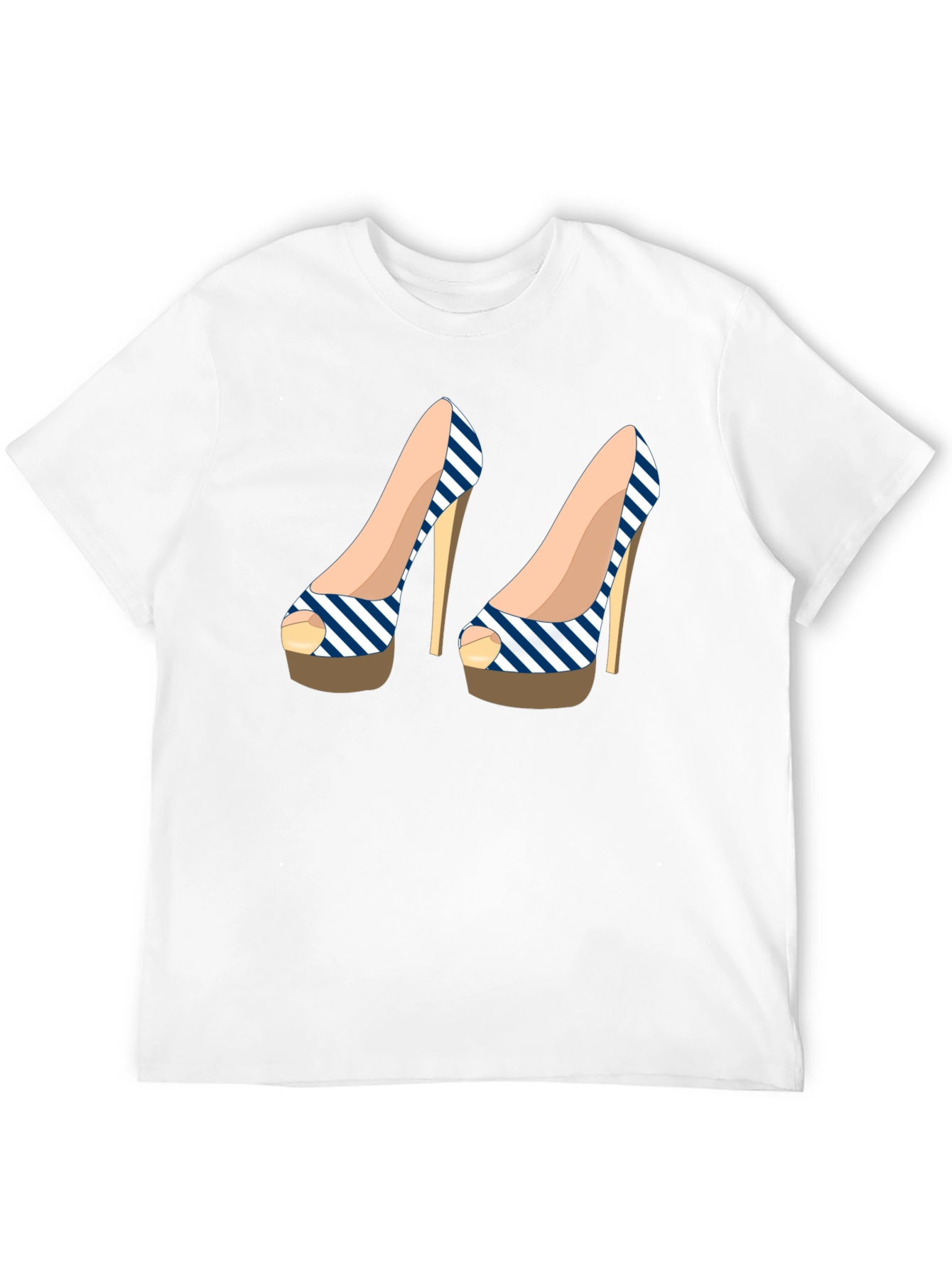 Black Stylish Heel Print Black T-Shirt for Fashionistas view 12