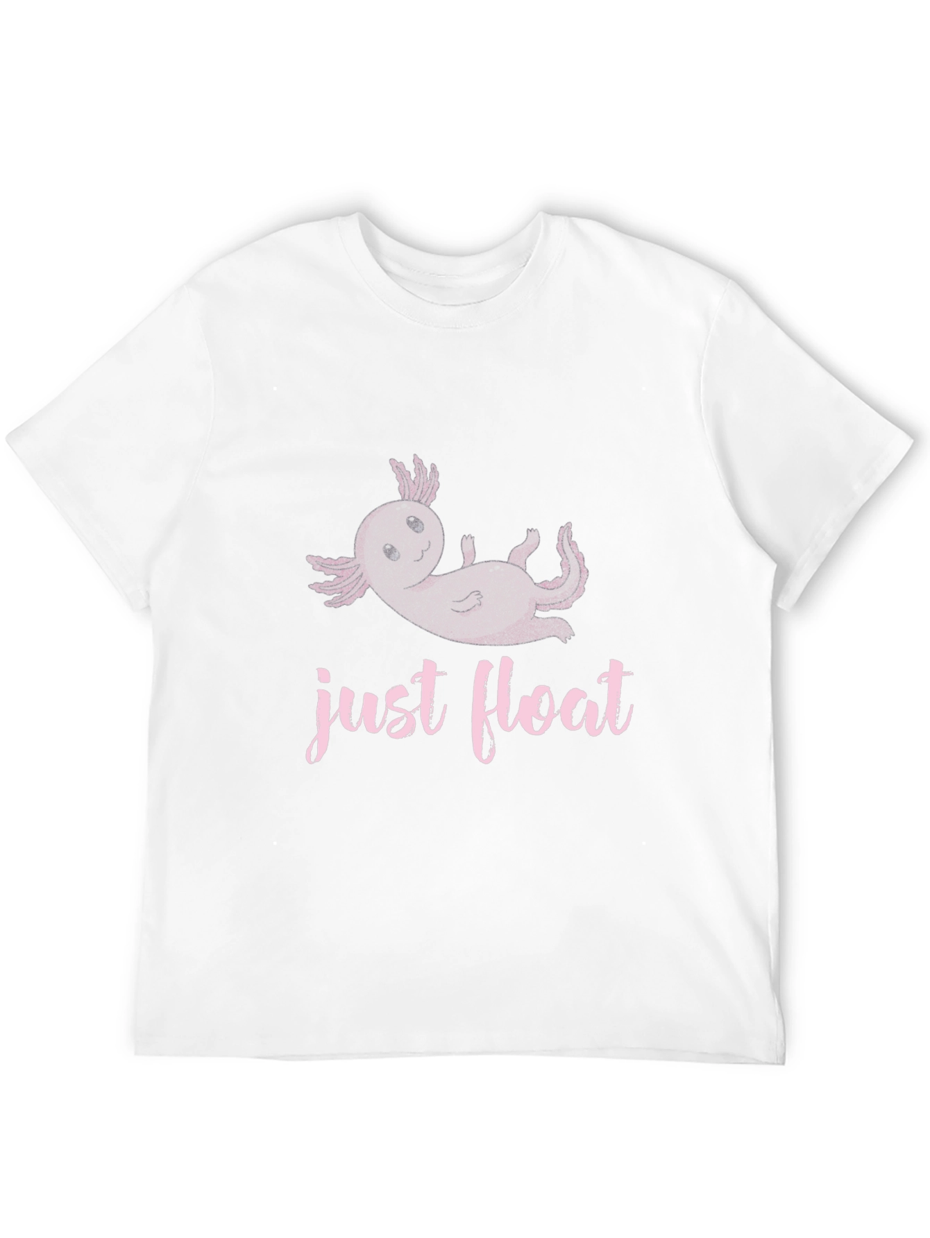 Black Just Float Axolotl Black T-Shirt view 12