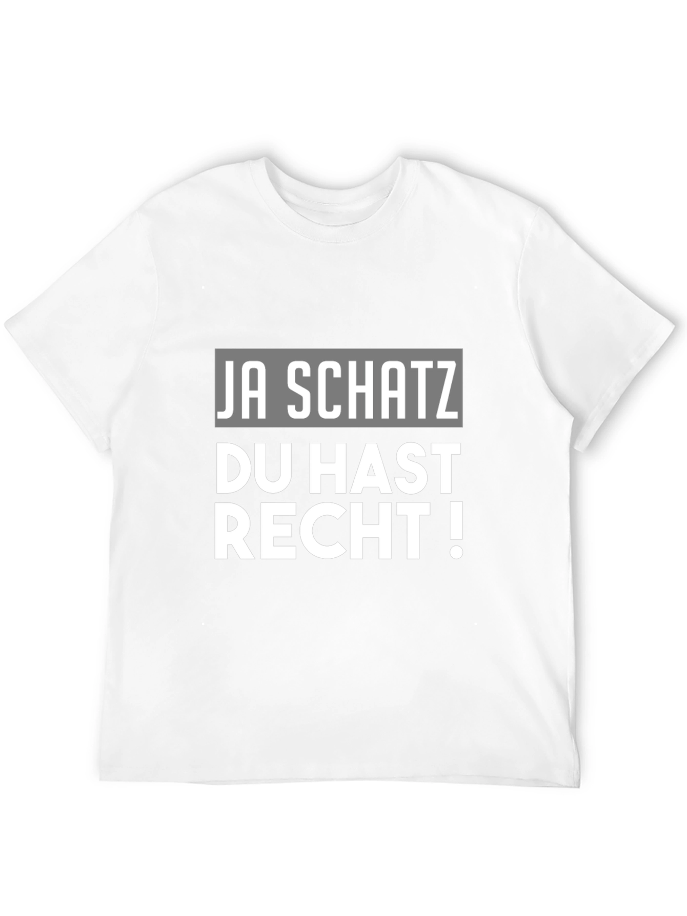 Black Ja Schatz Du Hast Recht! Men's Black T-Shirt view 12