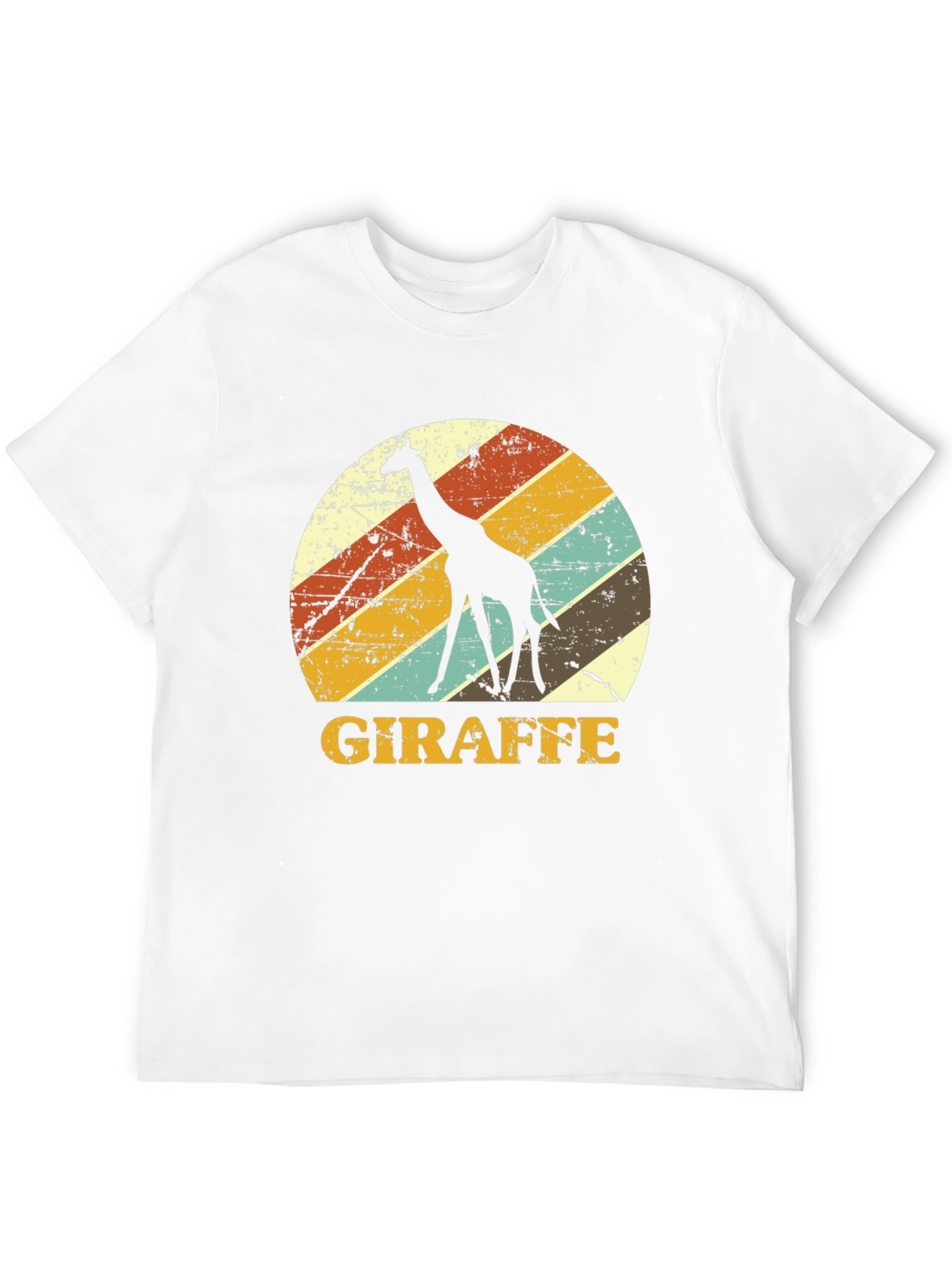Black Retro Giraffe Graphic Tee - Black view 12