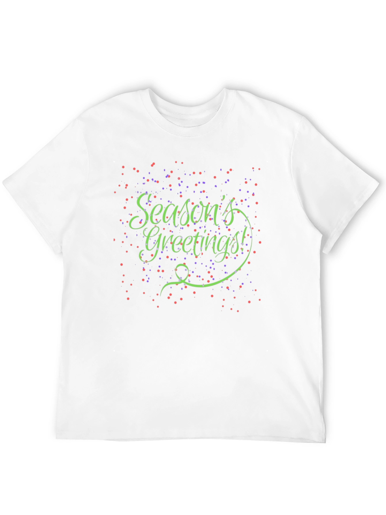 Black Season's Greetings Black Graphic T-Shirt view 12