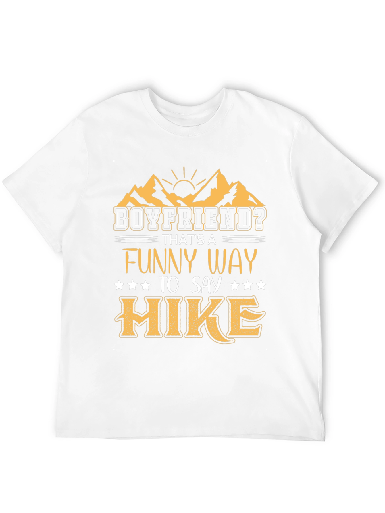 Black Boyfriend Hiking T-Shirt - Funny Hike Tee view 12
