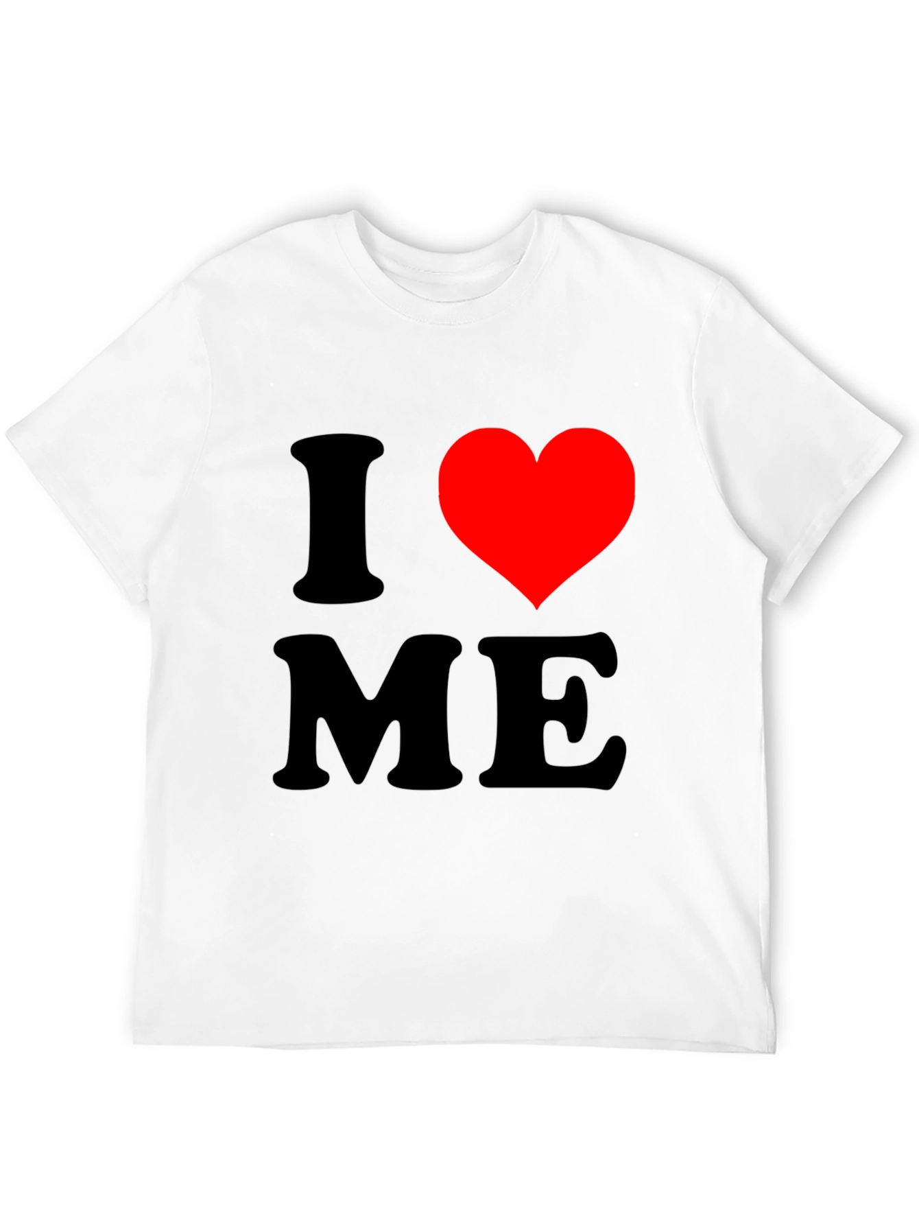 Black I Love Me T-Shirt, Novelty Graphic Tee view 12