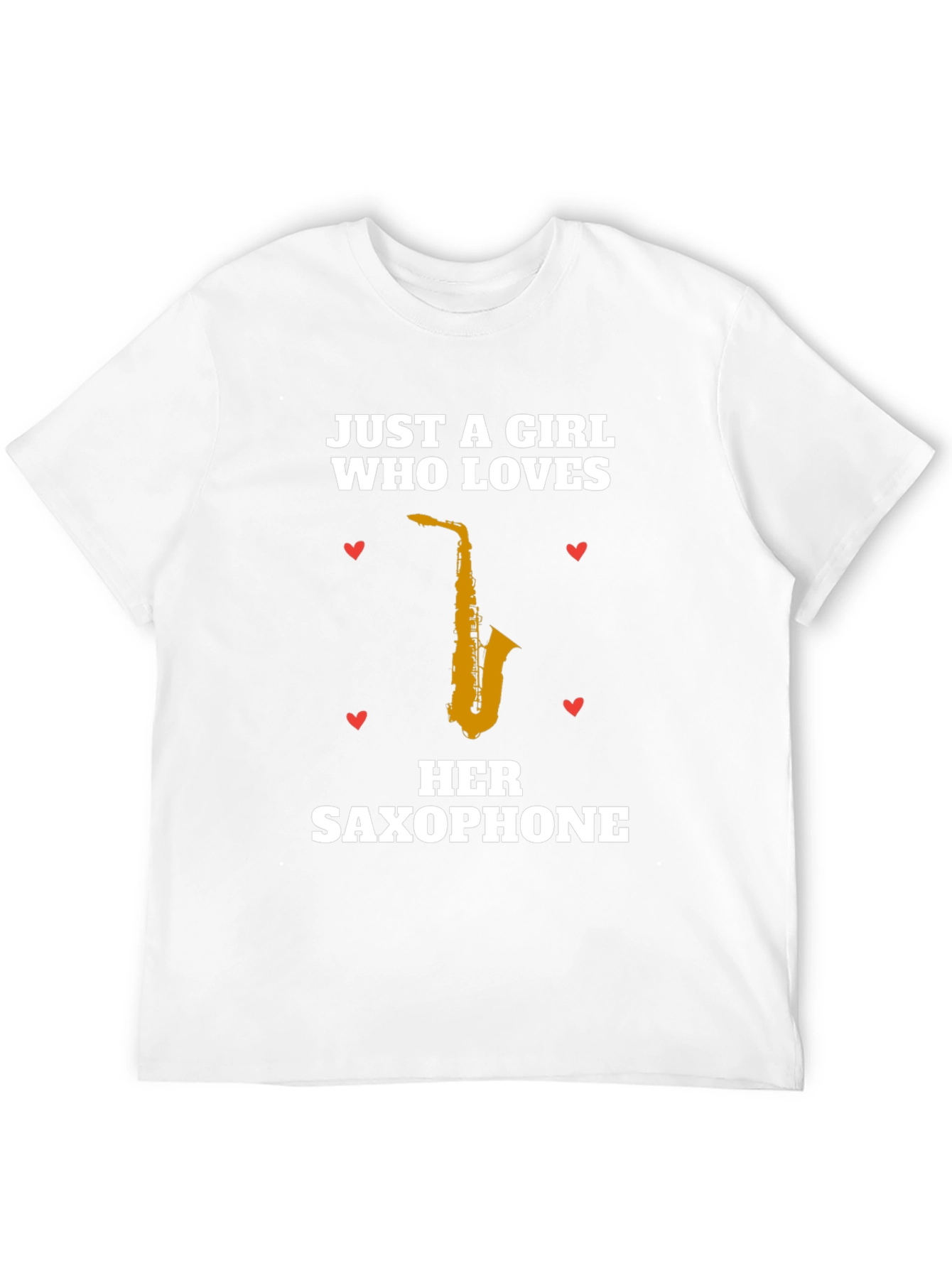 Black Just A Girl Who Loves Her Saxophone T-Shirt view 12
