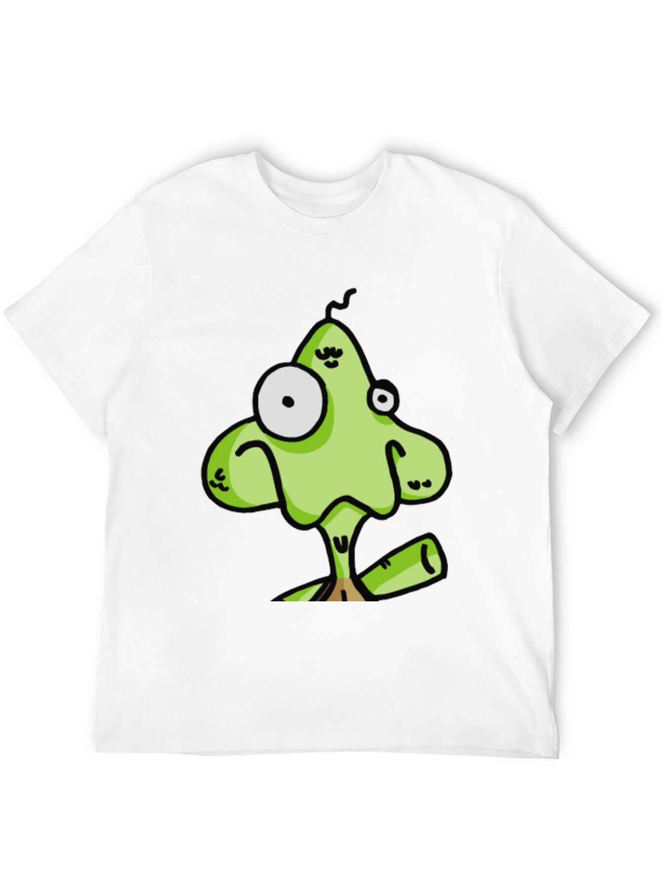 Black Funky Green Cartoon Creature Black T-Shirt view 12
