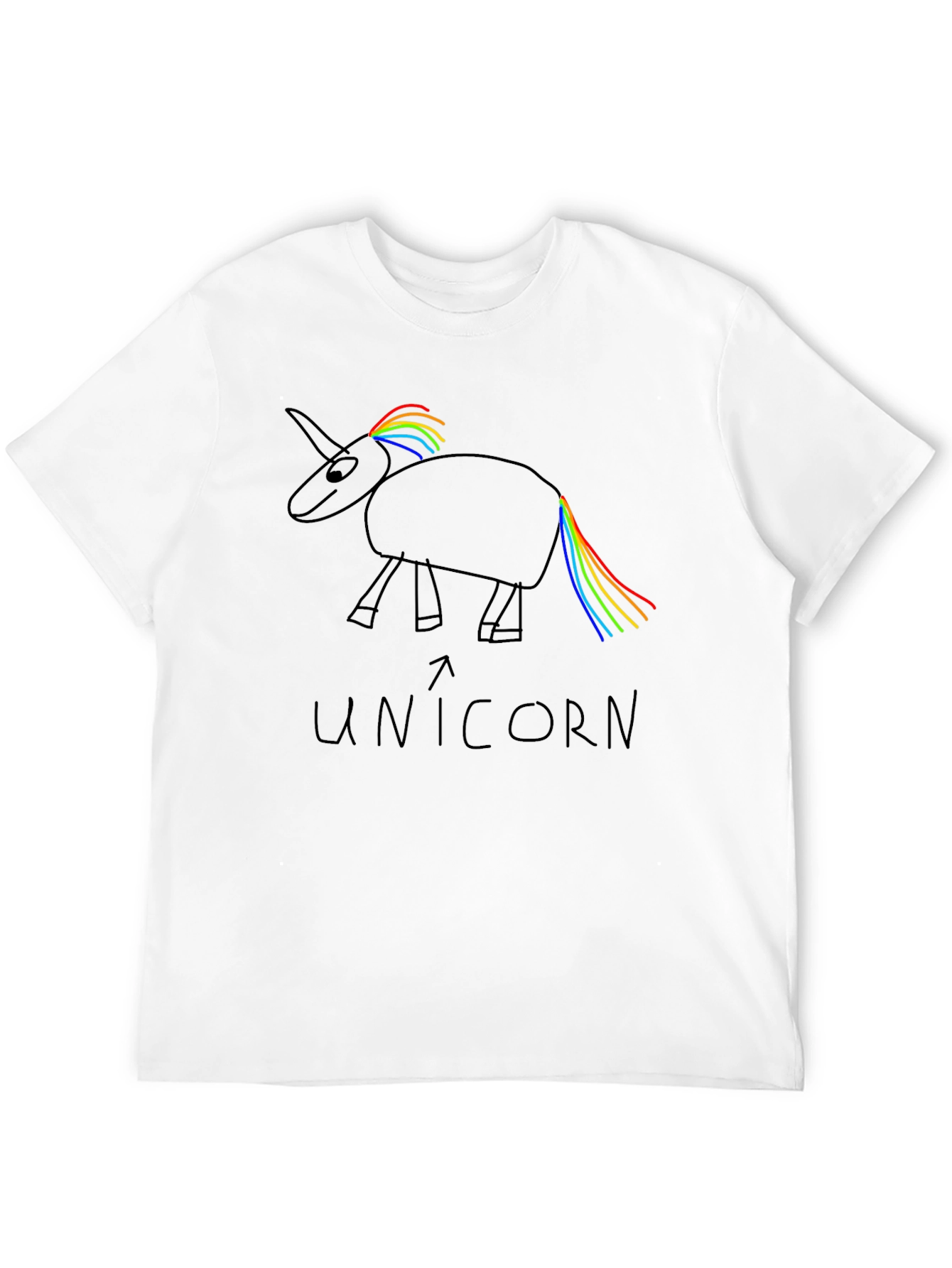 Black Funny Unicorn Graphic Tee - Black T-Shirt view 12