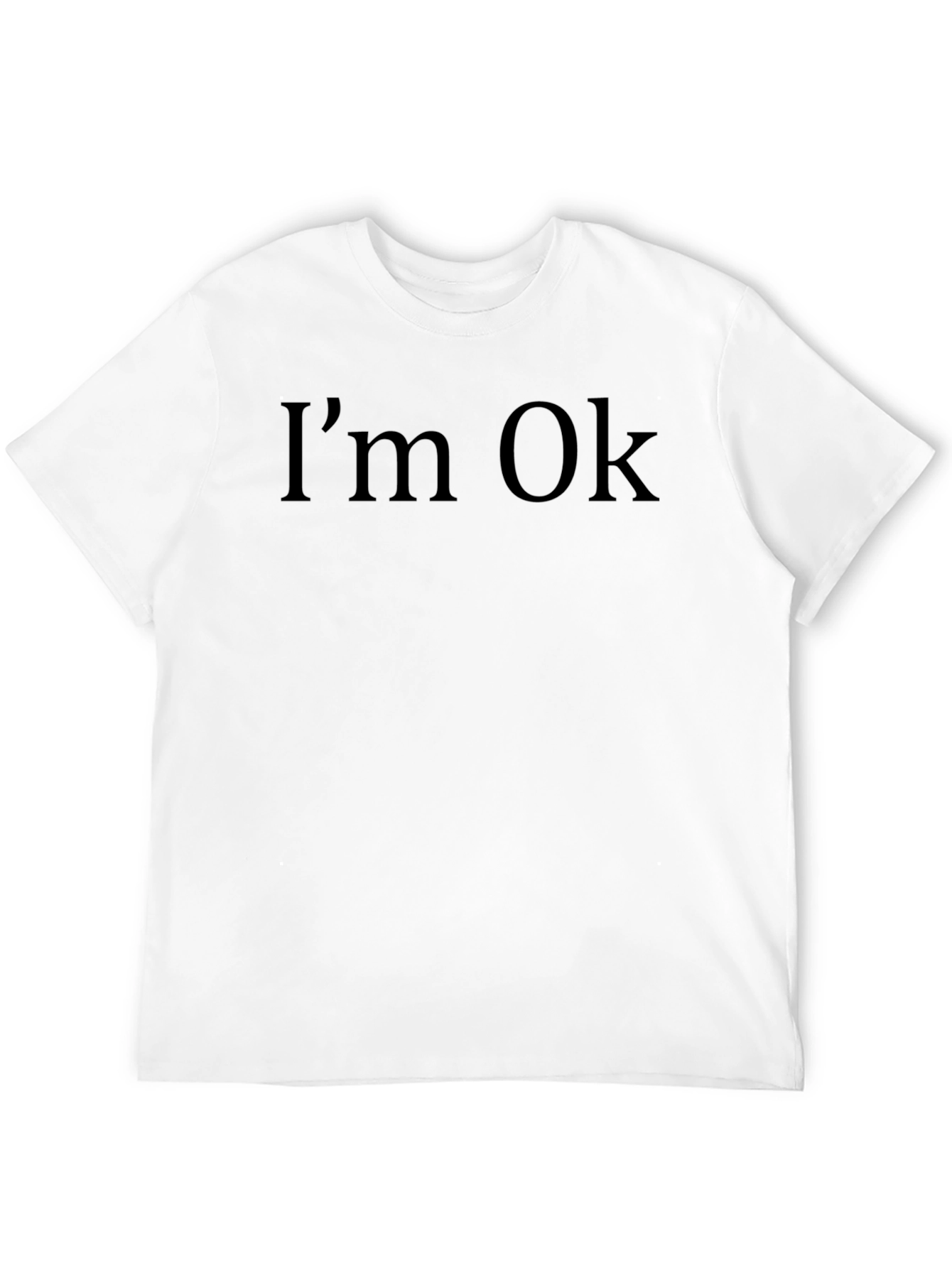 Black I'm Ok Graphic Tee - Black Casual T-Shirt view 12