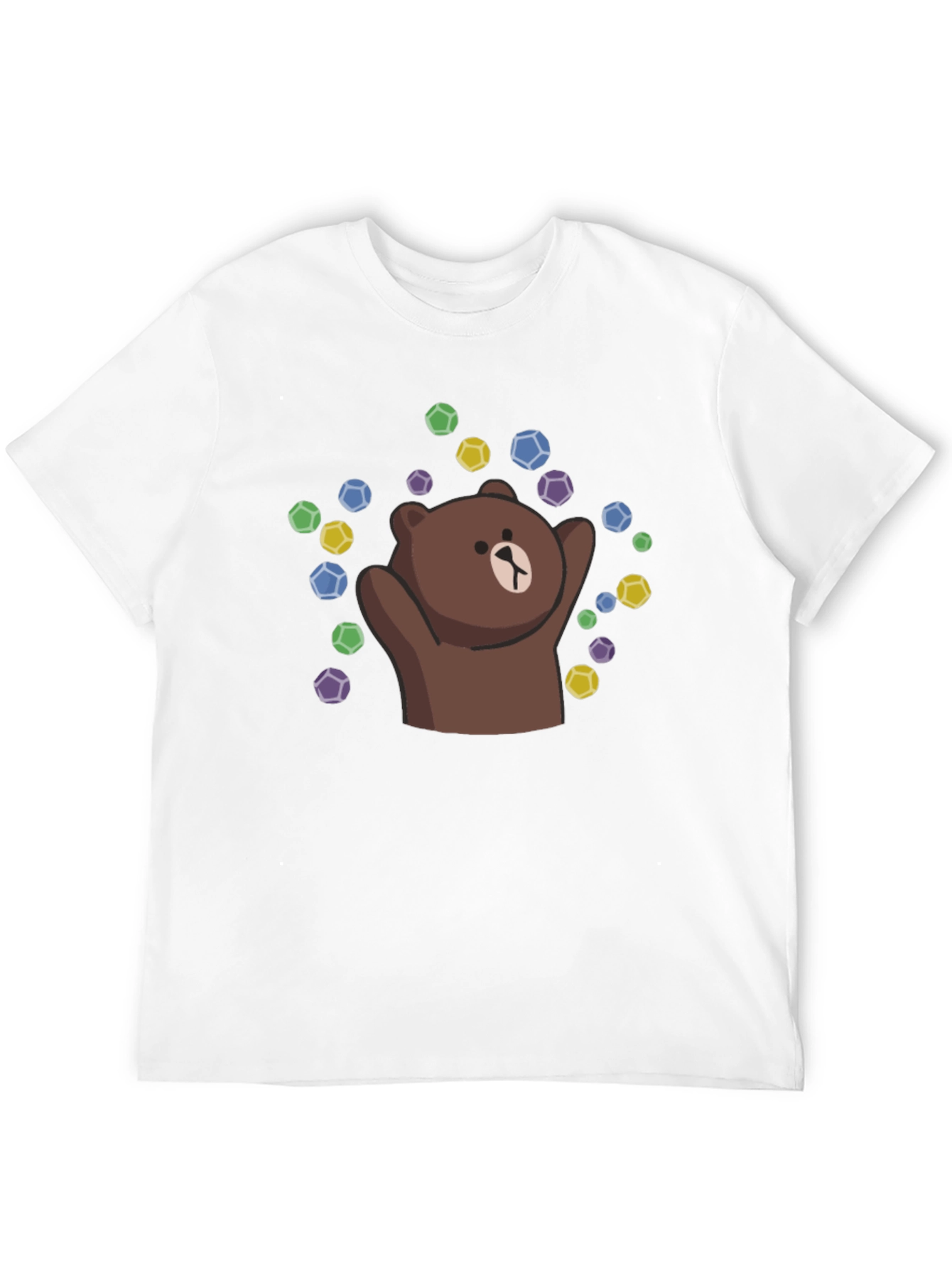 Black Cute Brown Bear T-Shirt - Graphic Tee view 12