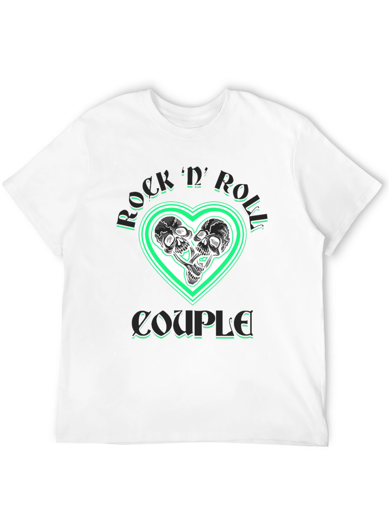 Black Rock 'n' Roll Couple T-Shirt view 12