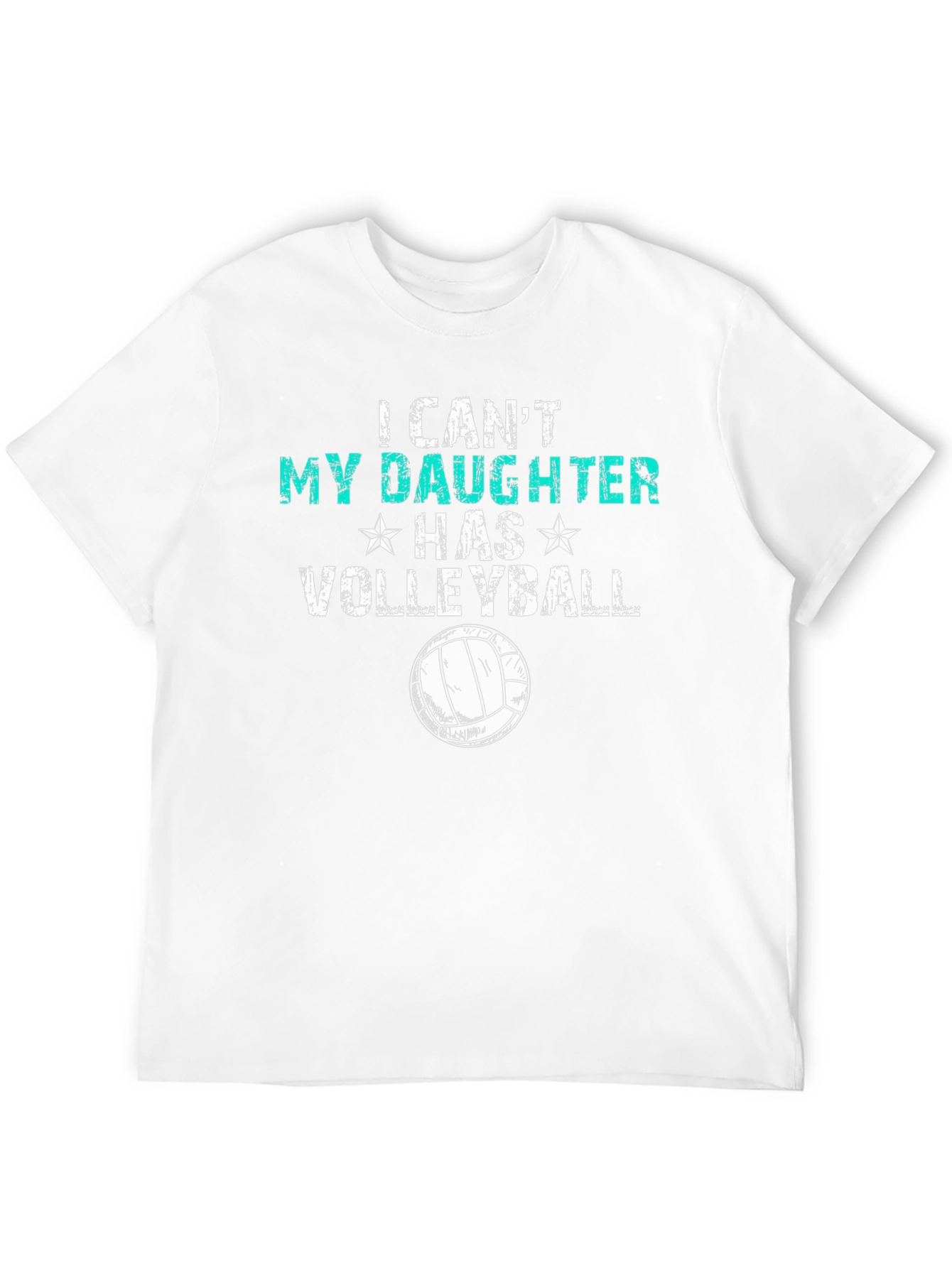 Black Volleyball Dad T-Shirt - I Can't, Daughter Has Volleyball view 12