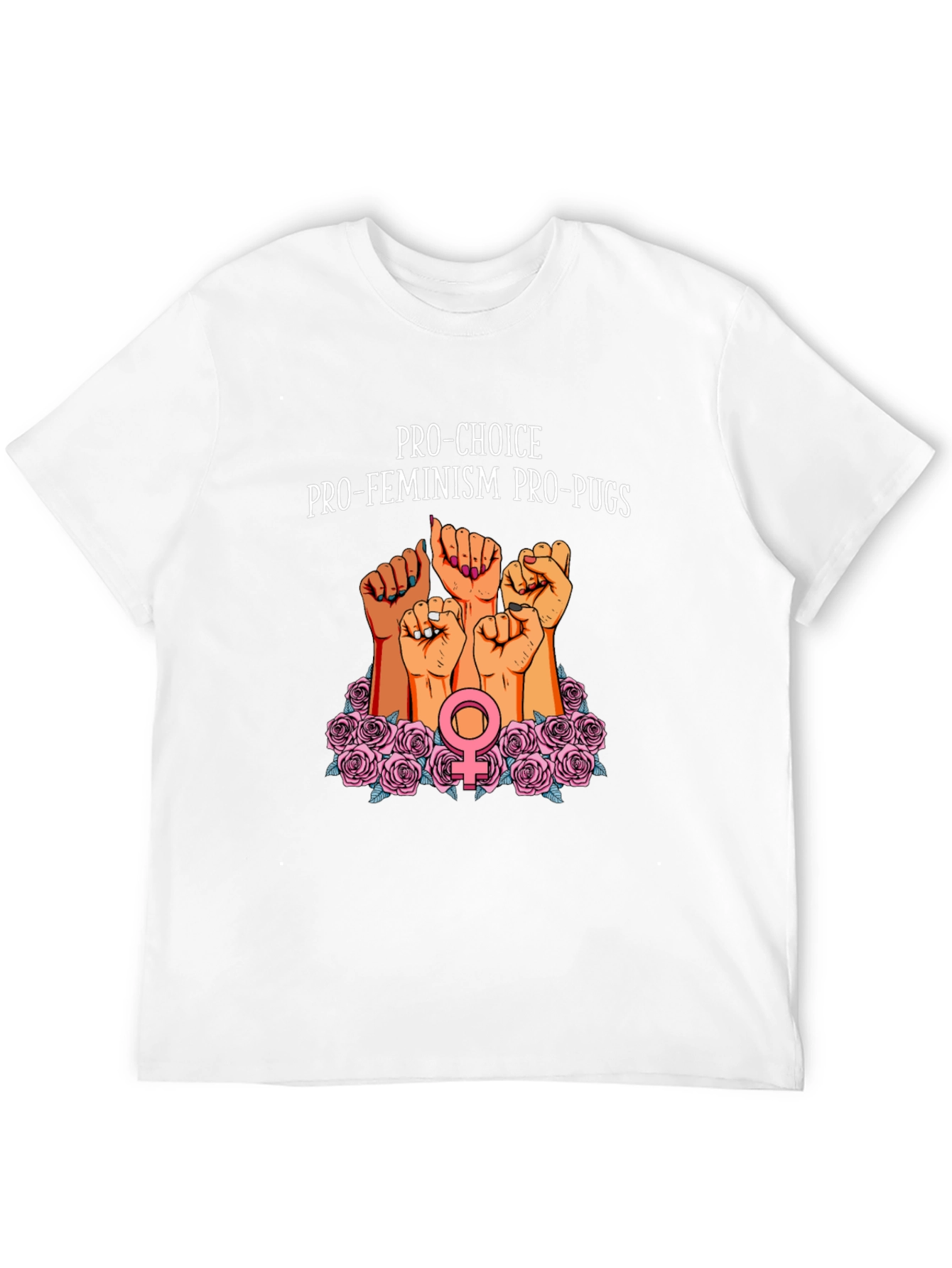 Black Pro-Choice Feminist Pug Graphic Tee view 12