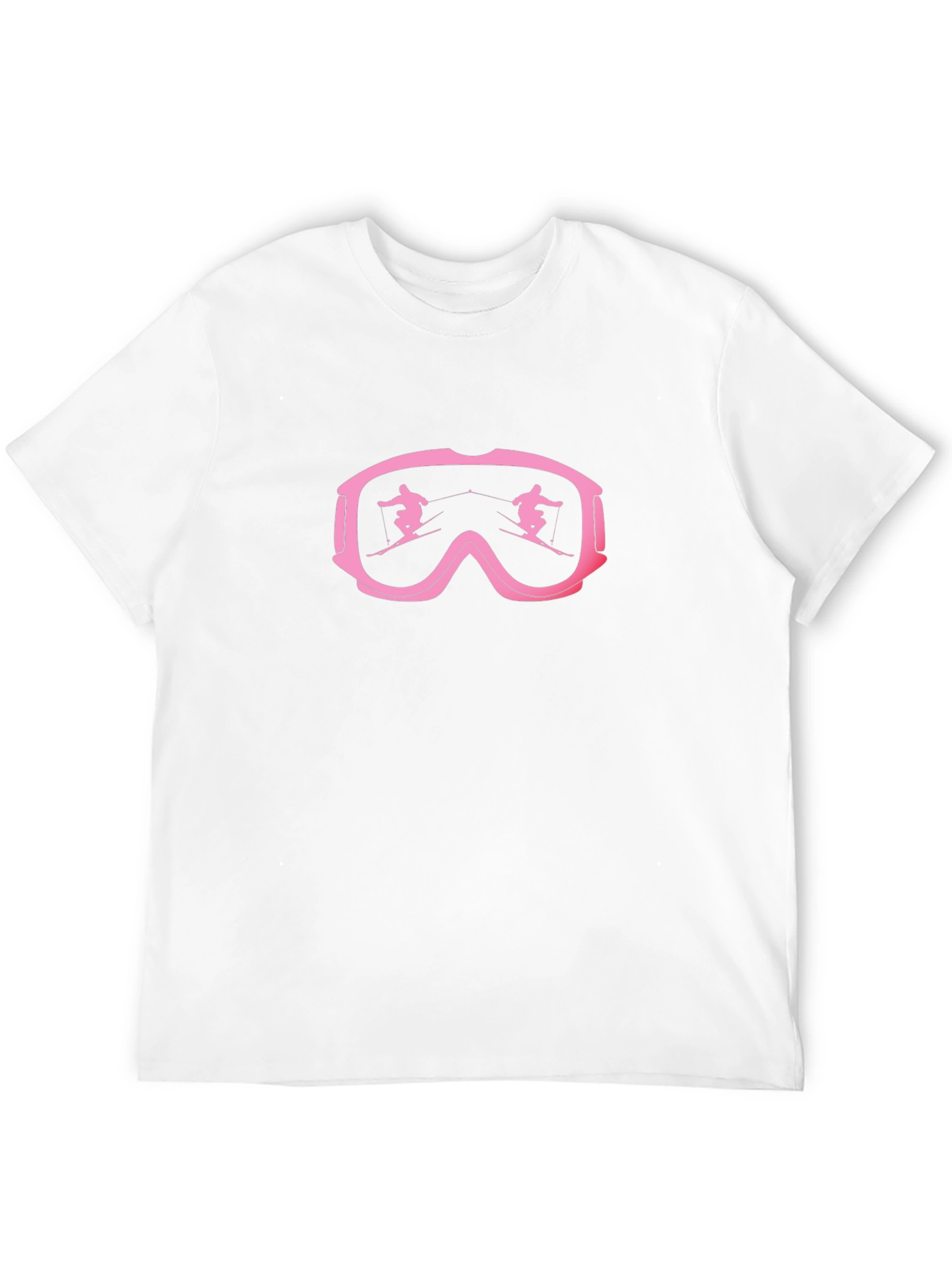 Skier Goggle Graphic Tee - Black Cotton T-Shirt - 12