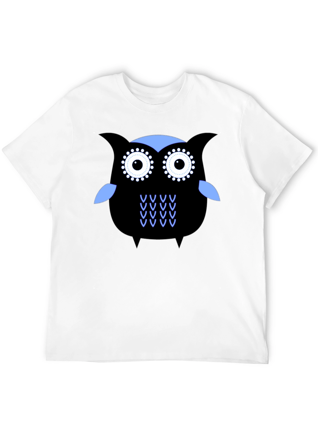 Black Cool Owl Graphic Tee - Black view 12
