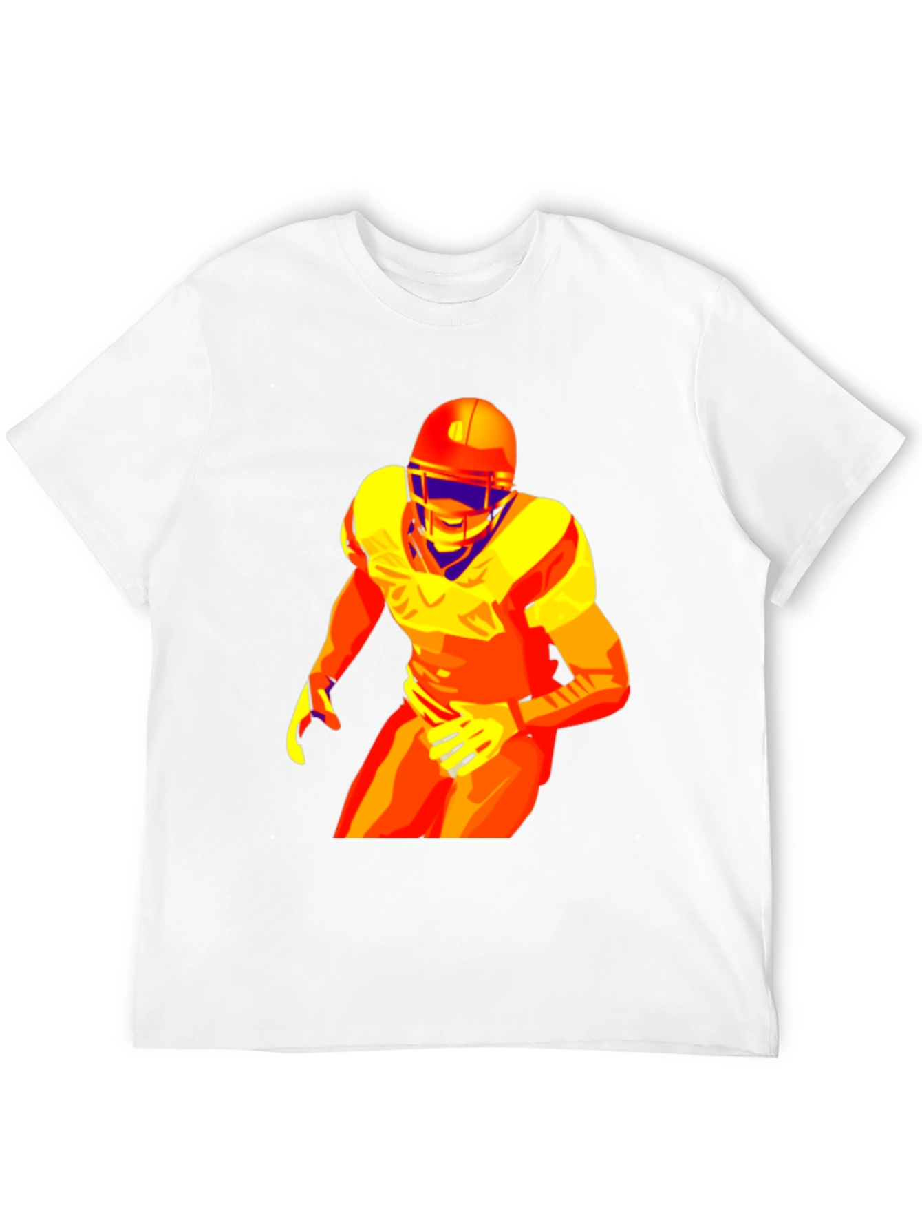 Black Football Player Graphic Tee - Premium Cotton Blend view 12