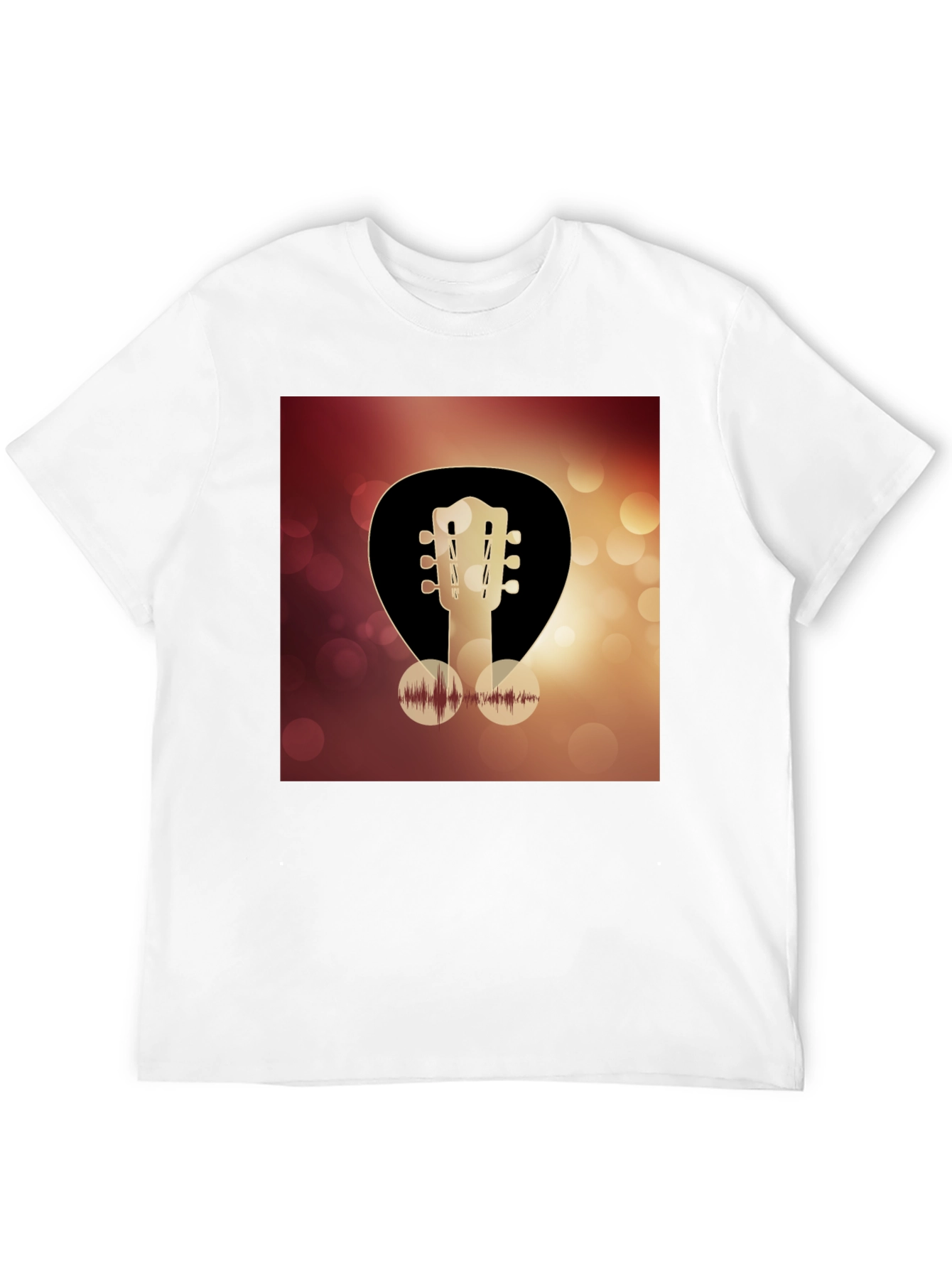 Black Guitar Headstock Graphic Tee - Music Lover T-Shirt view 12
