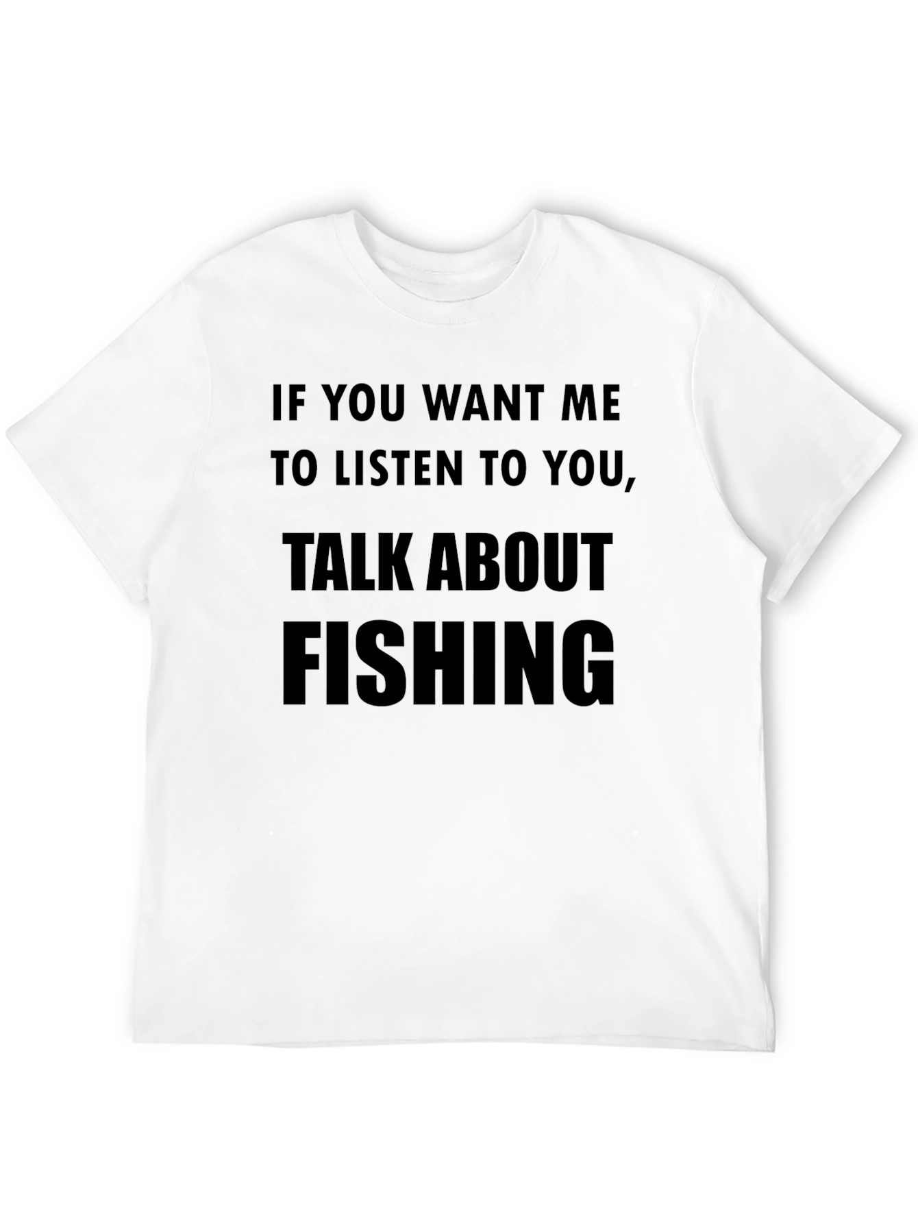 Black Fishing Talk Black T-Shirt - Mens Graphic Tee view 12