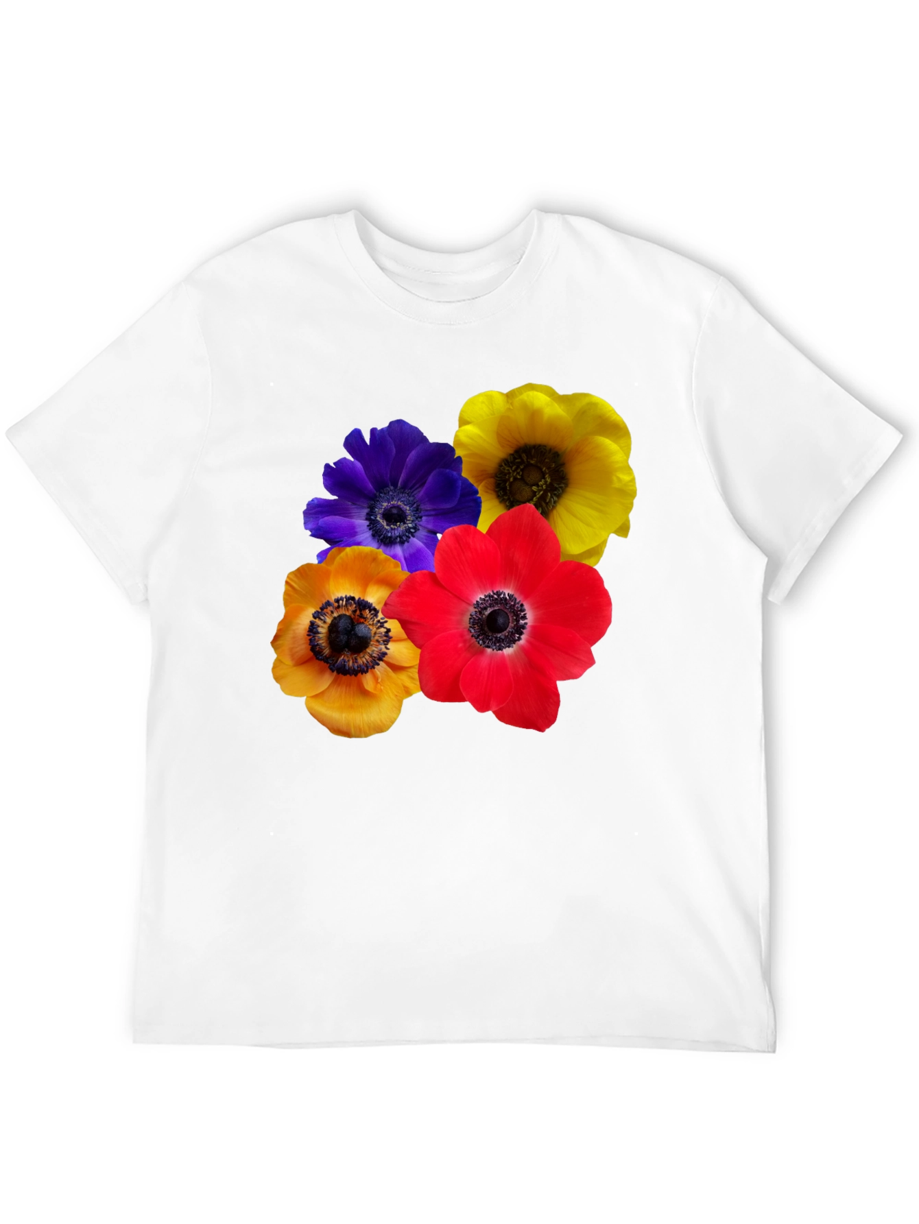 Black Floral Anemone T-Shirt view 12