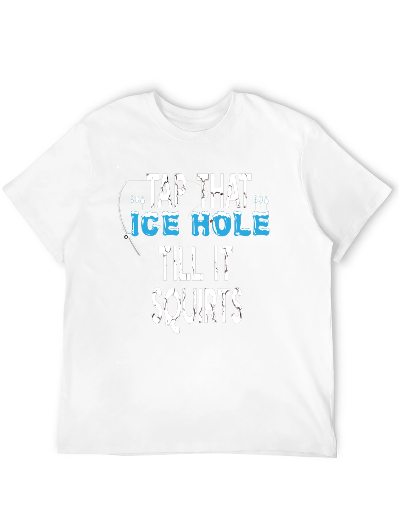 Black Tap That Ice Hole Fishing Graphic Tee view 12