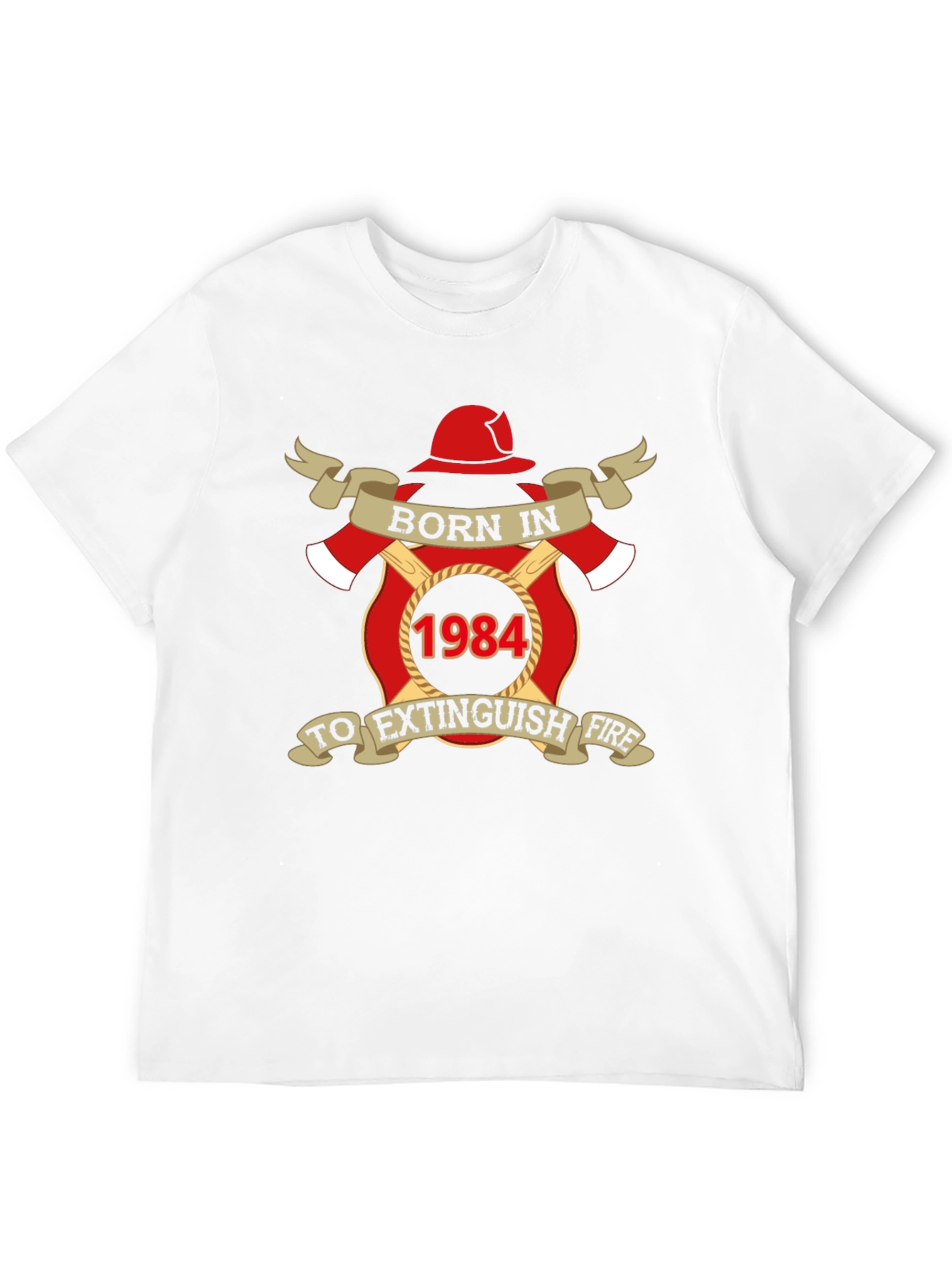 Black Born in 1984 Firefighter T-Shirt view 12