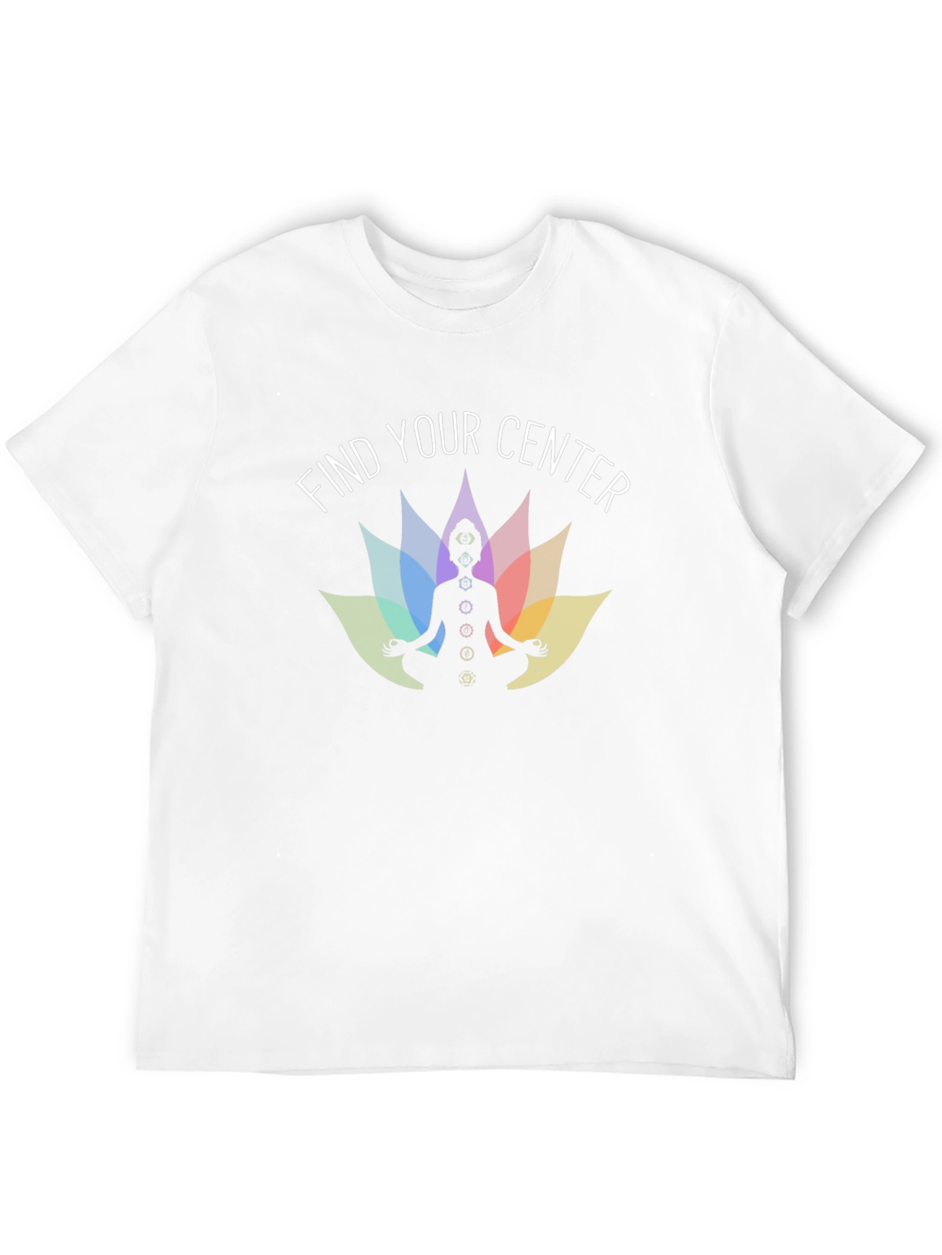 Black Find Your Center Yoga Chakra Graphic T-Shirt view 12