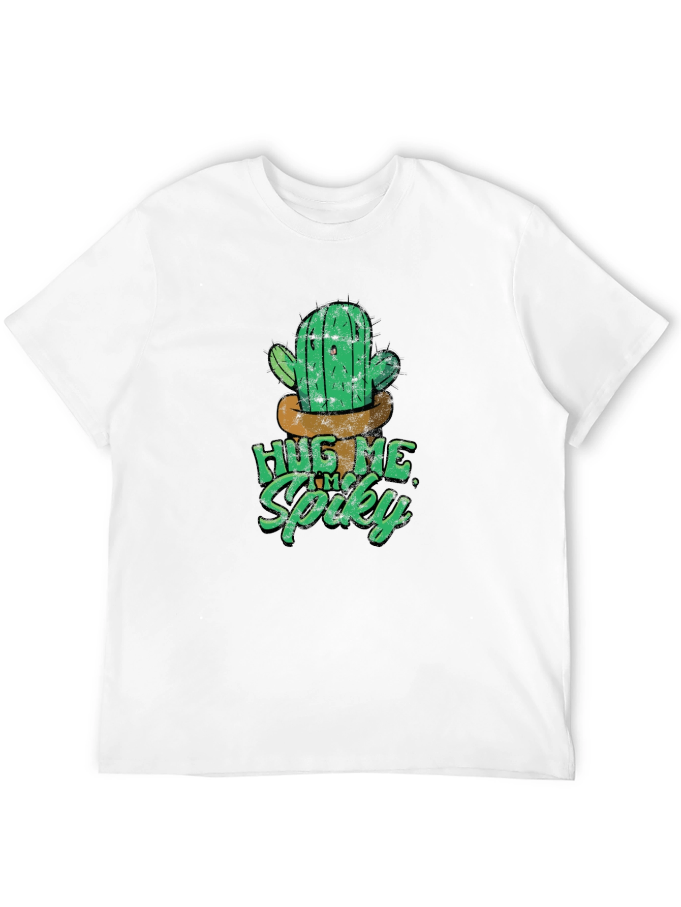 Black Hug Me I'm Spiky Cactus T-Shirt view 12