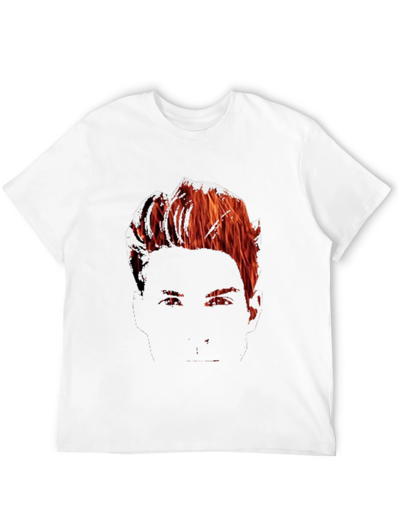 Black Fiery Face Graphic Tee - Bold Statement Shirt view 12