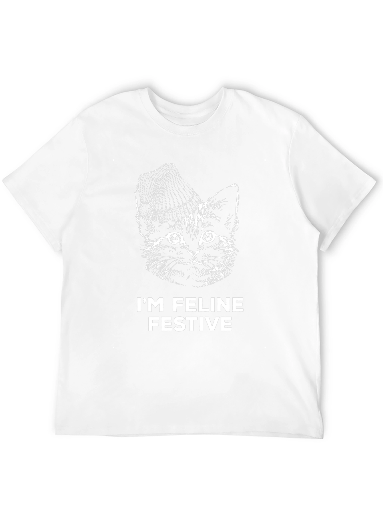 Black Festive Feline Black T-Shirt view 12