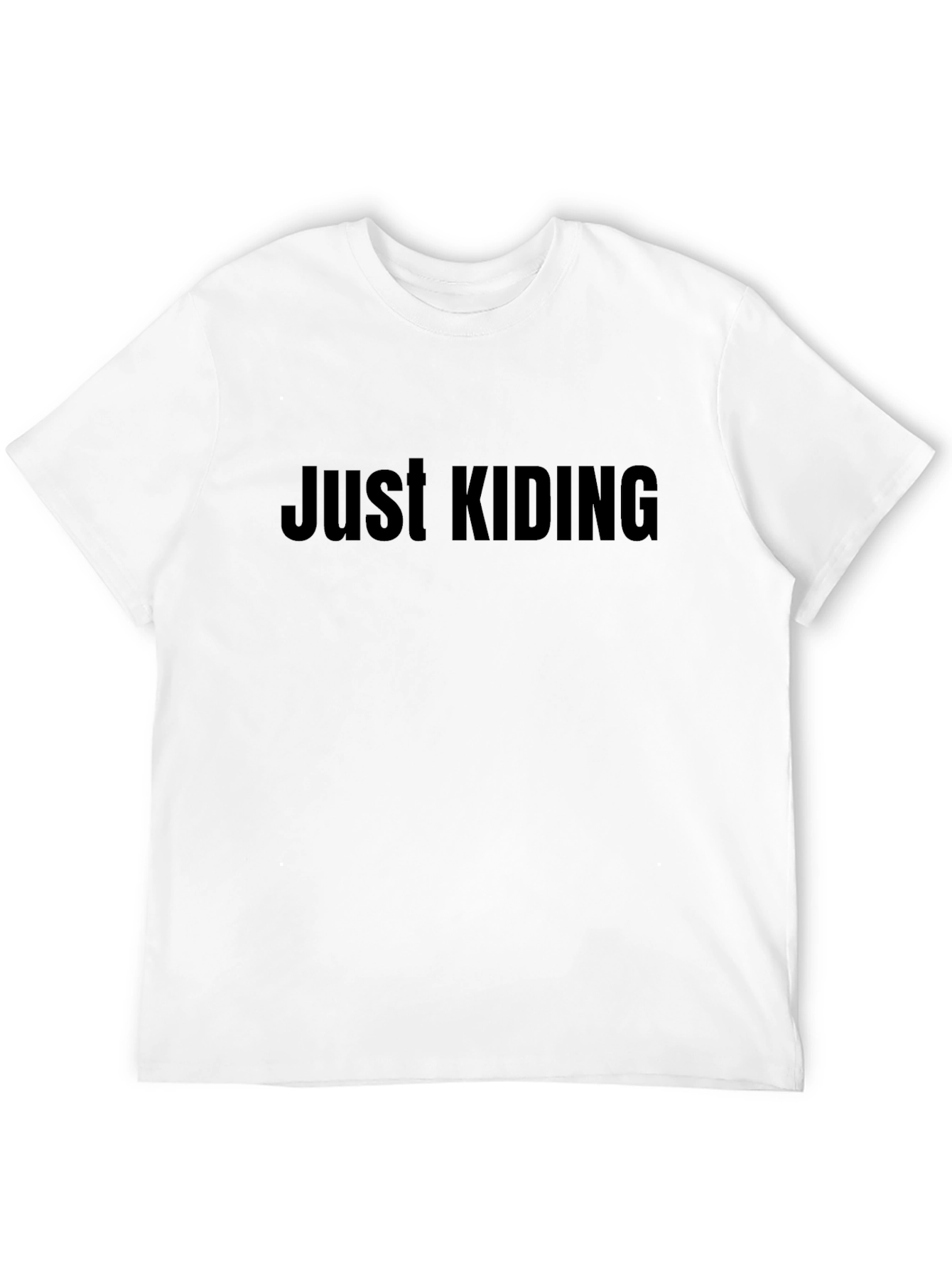 Black Just Kiding Graphic Tee - Casual Black T-Shirt view 12