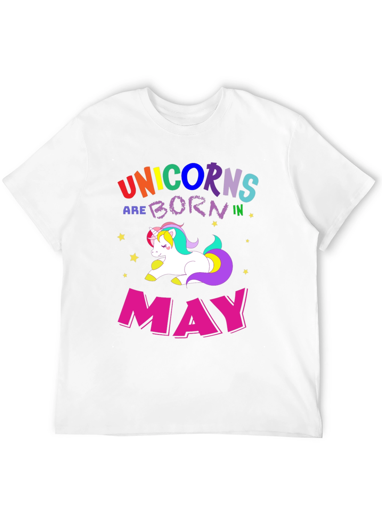 Black Unicorns Born in May T-Shirt view 12